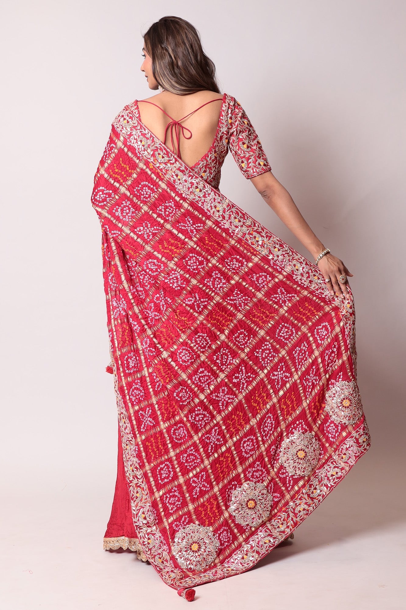 Ghatchola Silk Lehenga With Gota Patti and Thread work.