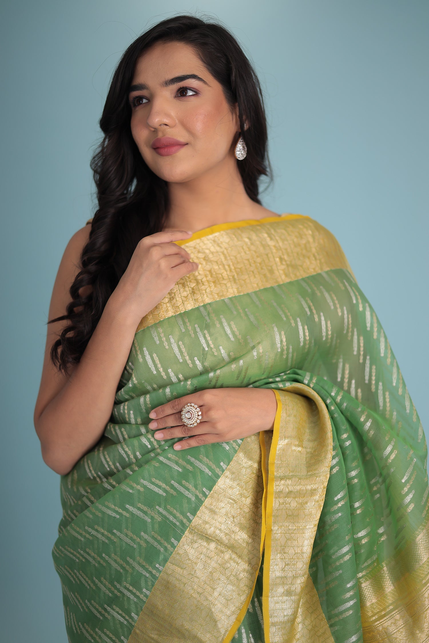 Hand Woven Organza Pure Silk Saree