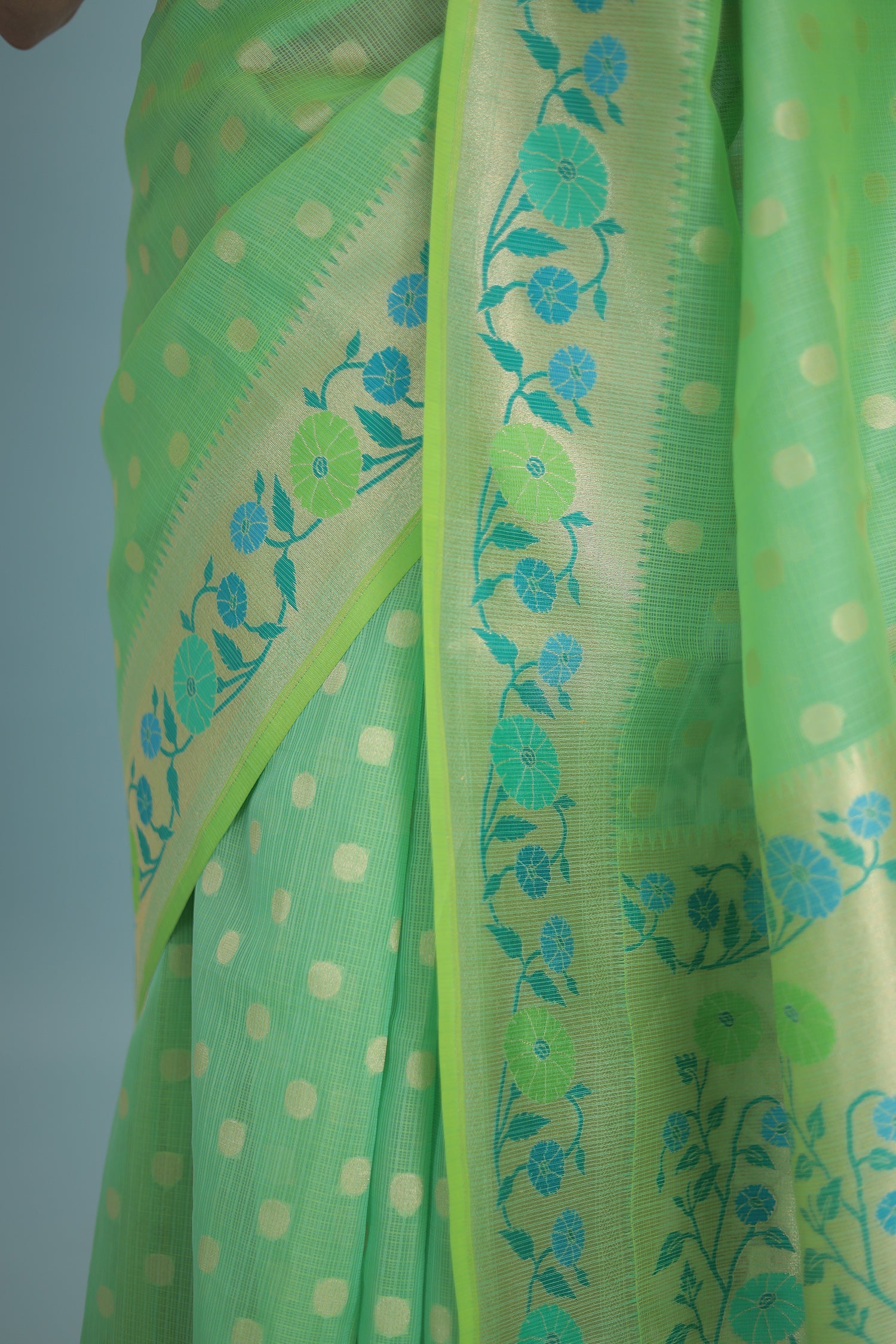 Hand Woven Kota Doria Pure Silk Saree