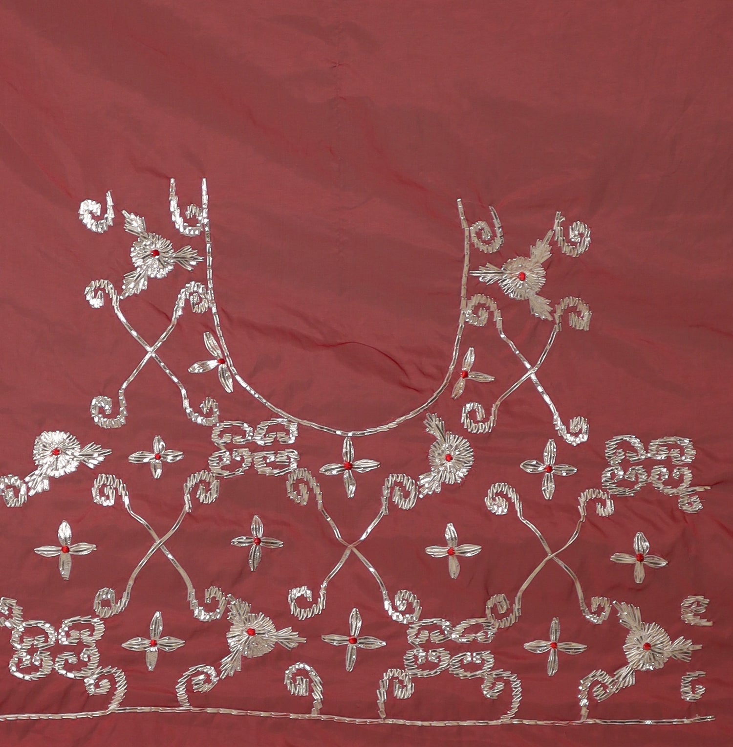 Exquisite Organza Saree with Intricate Gota Embellishments.