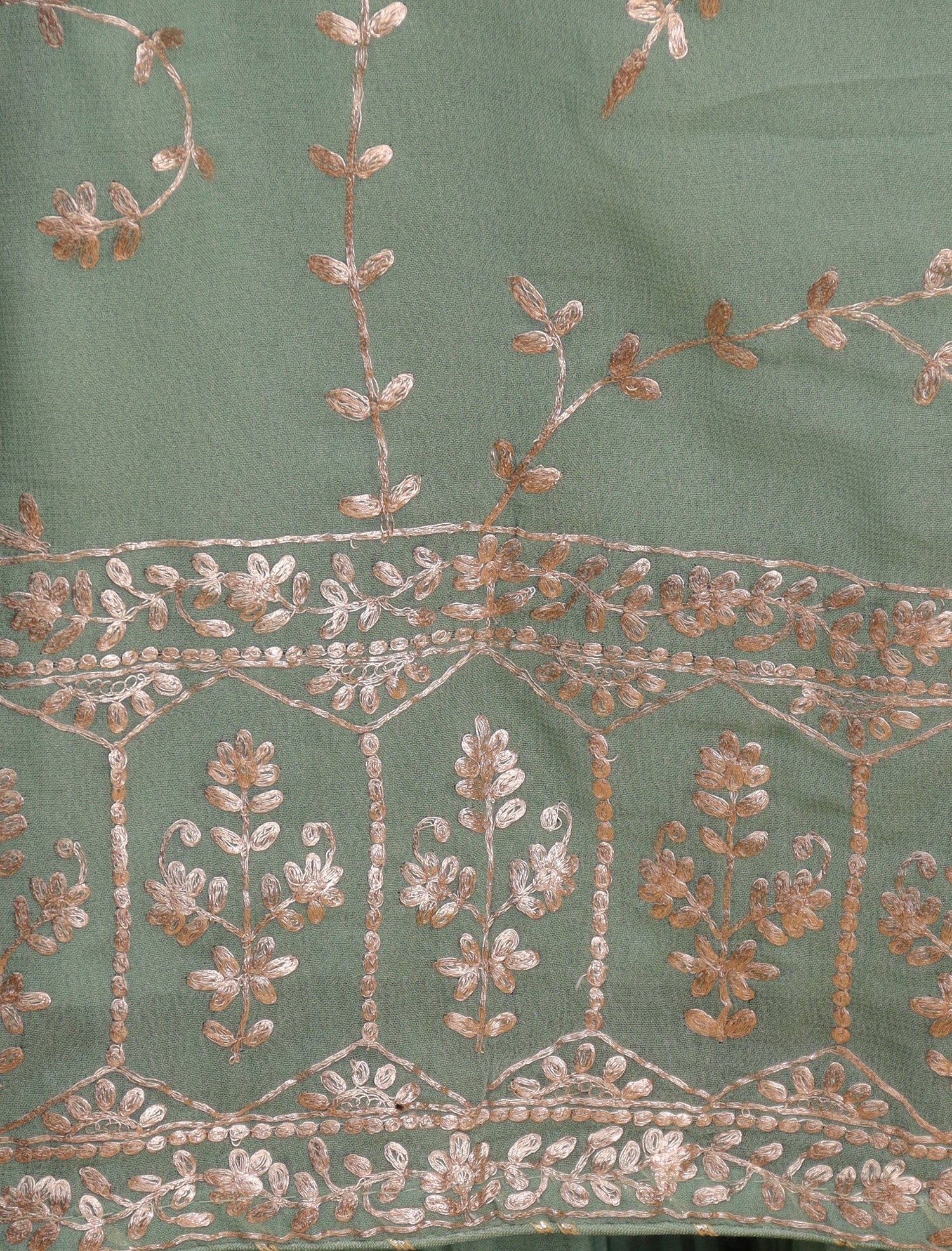 Georgette Straight Cut Sharara Suit with Pittan work.