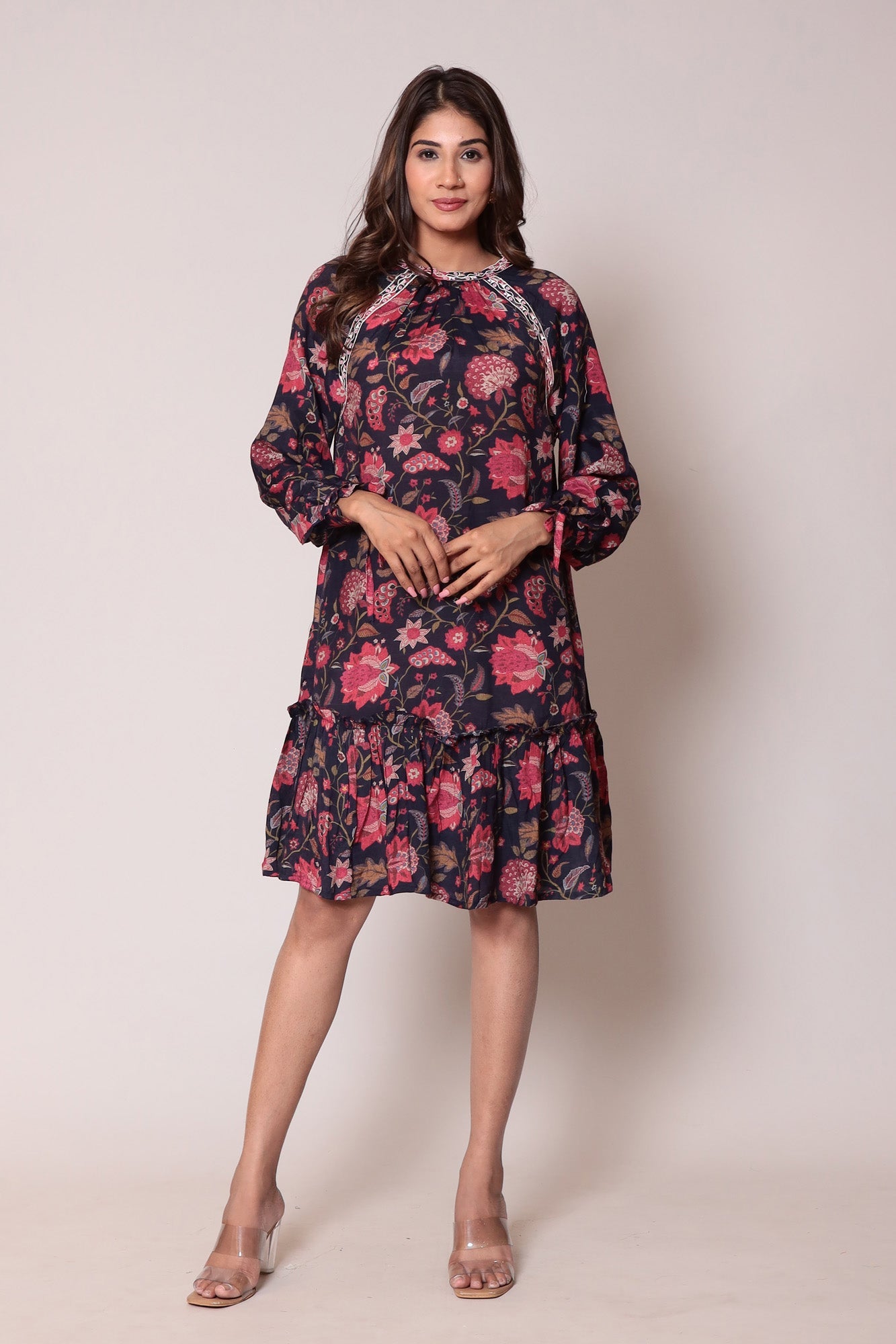 Printed Casual Muslin Kurta (1 Pcs)