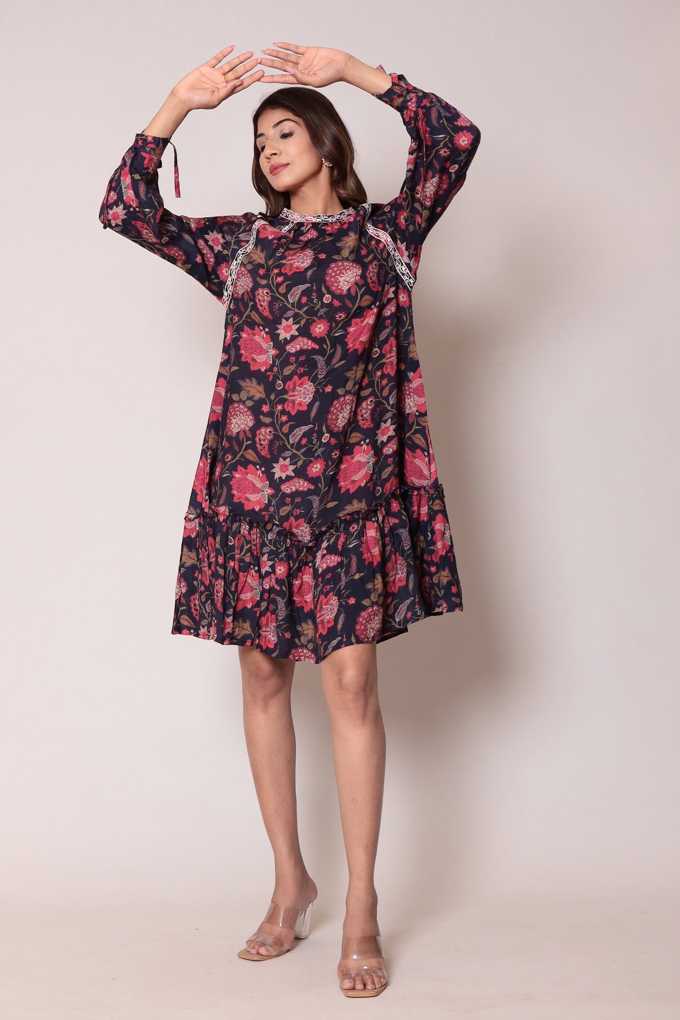 Printed Casual Muslin Kurta (1 Pcs)