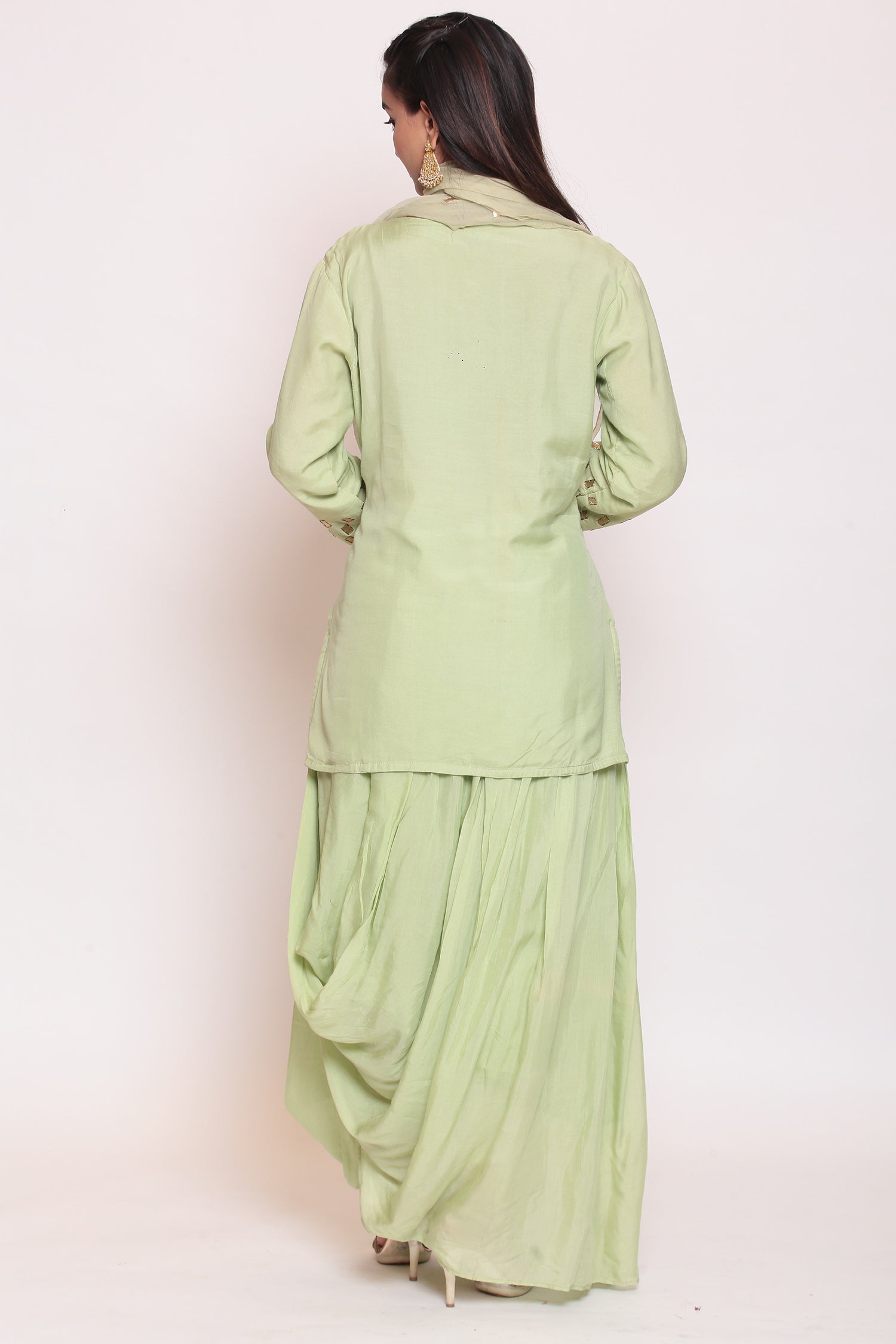 Rayon cotton  Suit  with Gota Patti work.