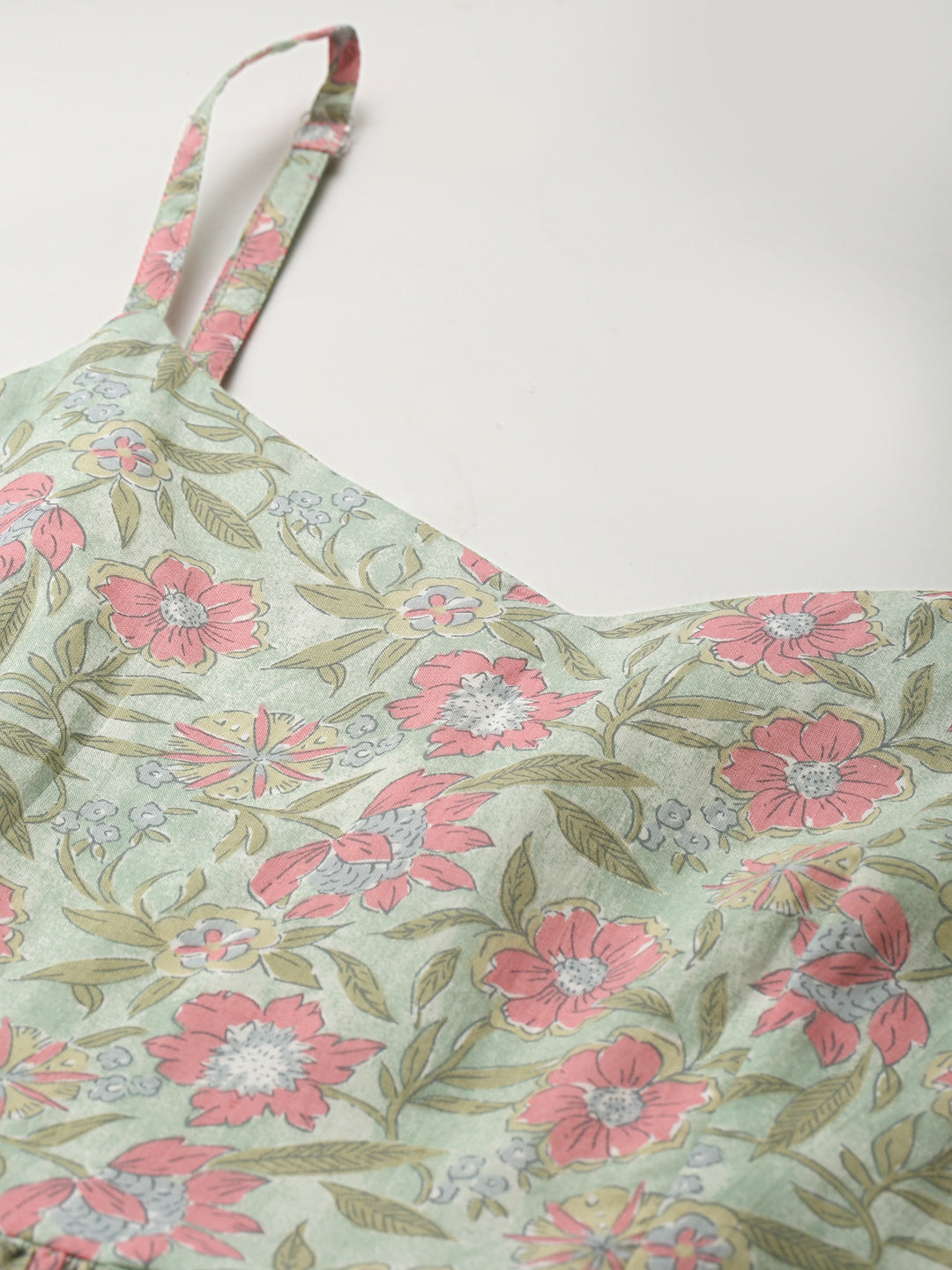 Printed A-Line Cotton Western Dress