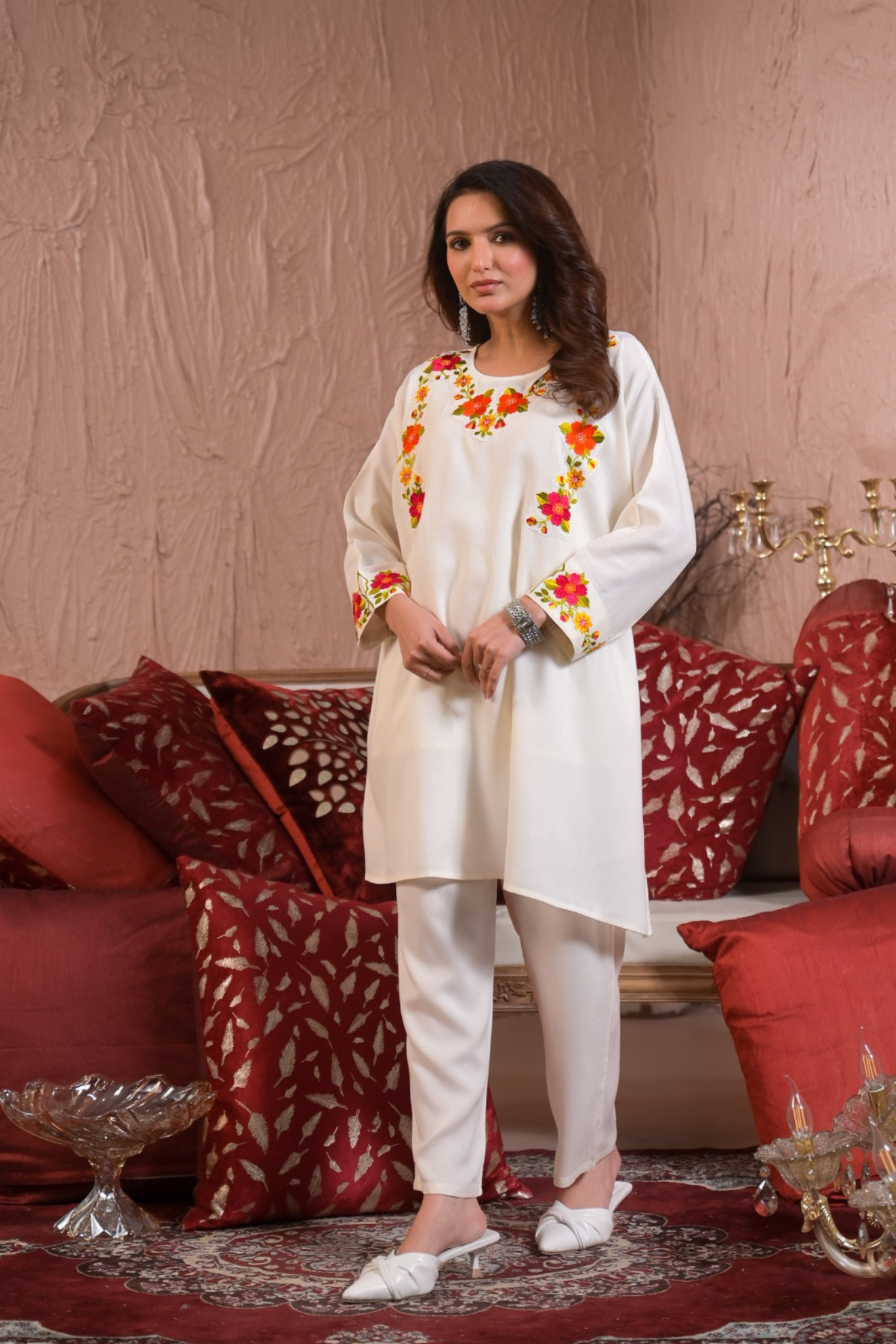 Pure Cotton Kurta Kurta Set Stitched with Thread work