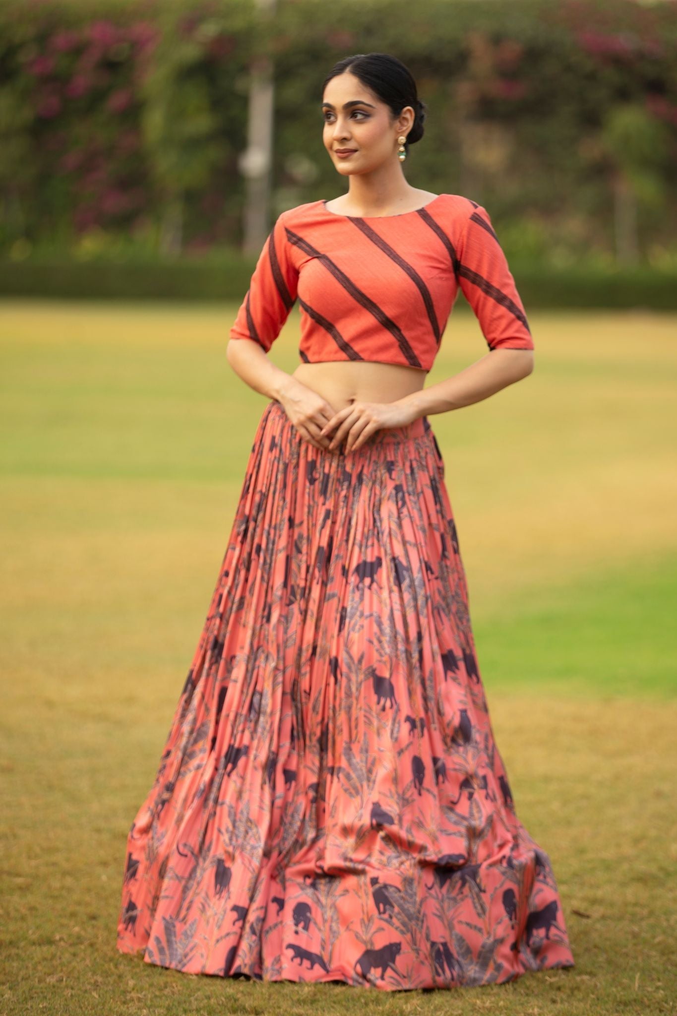 Printed Silk Blend Indowestern