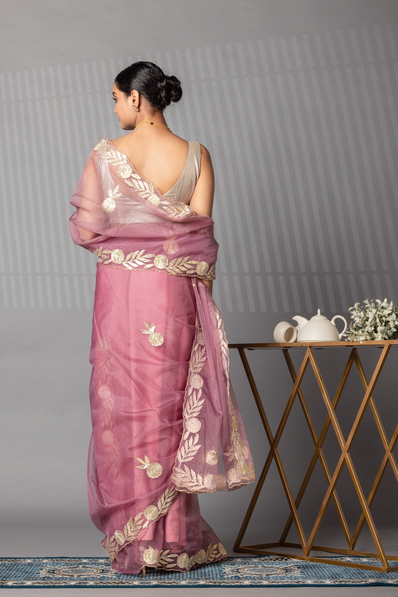 Elegant Gota Work Organza Saree