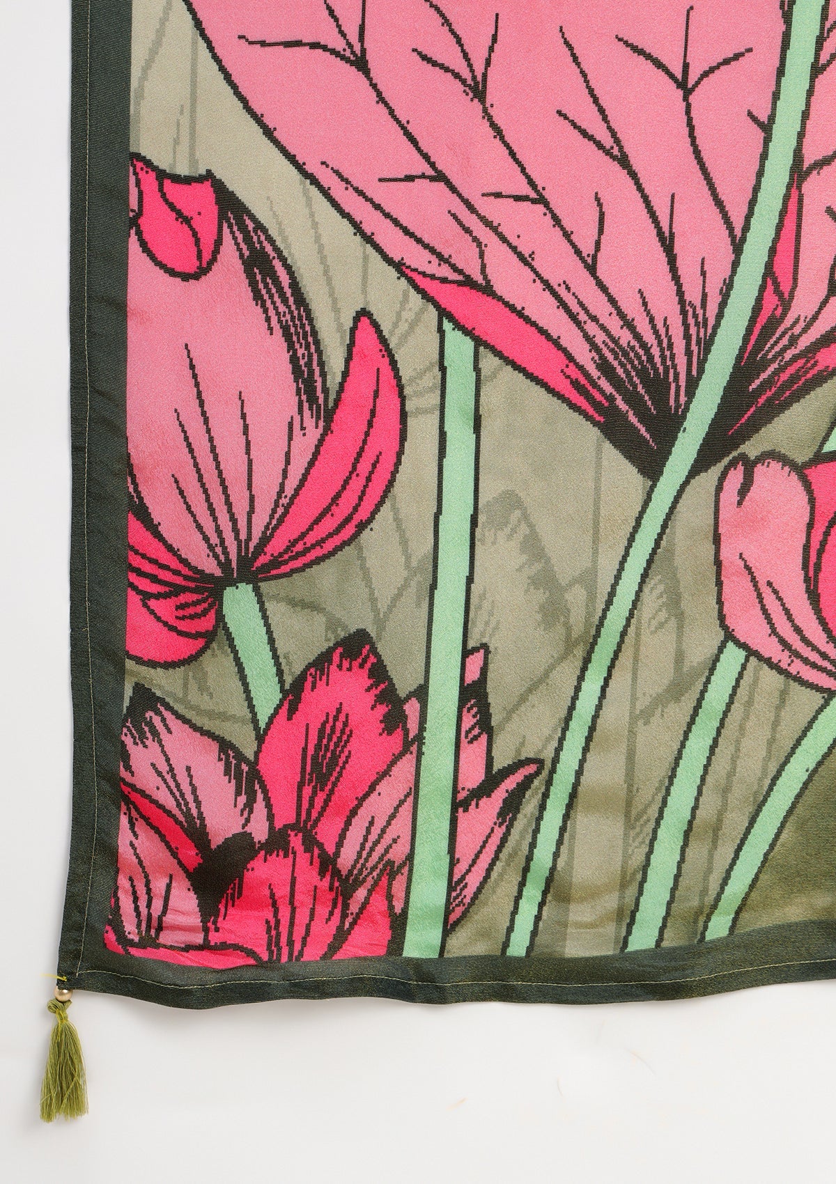 Printed Shimmer Tissue Kurta Set with Thread work