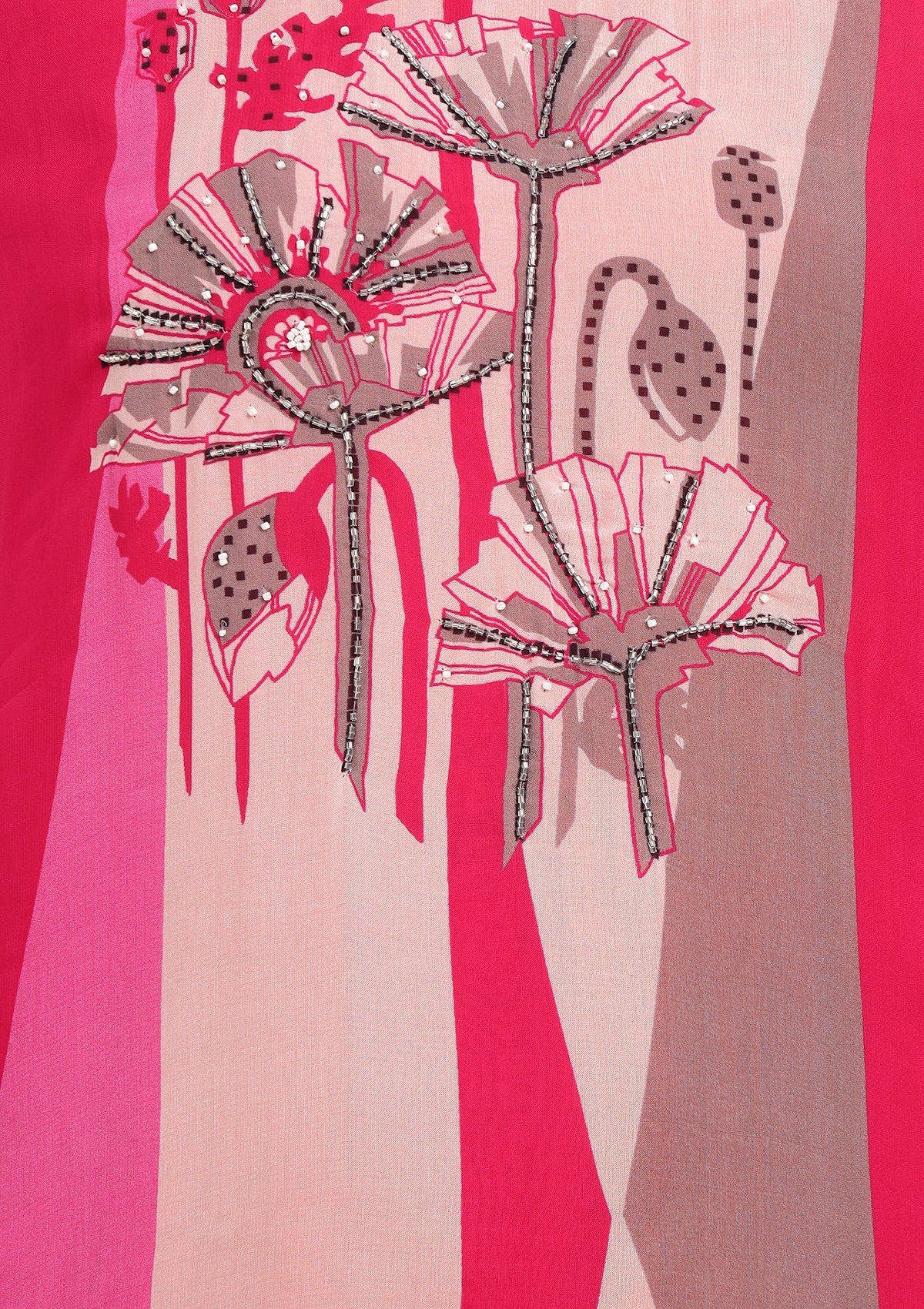 Printed Georgette Kurta Set Stitched with Cutdana work