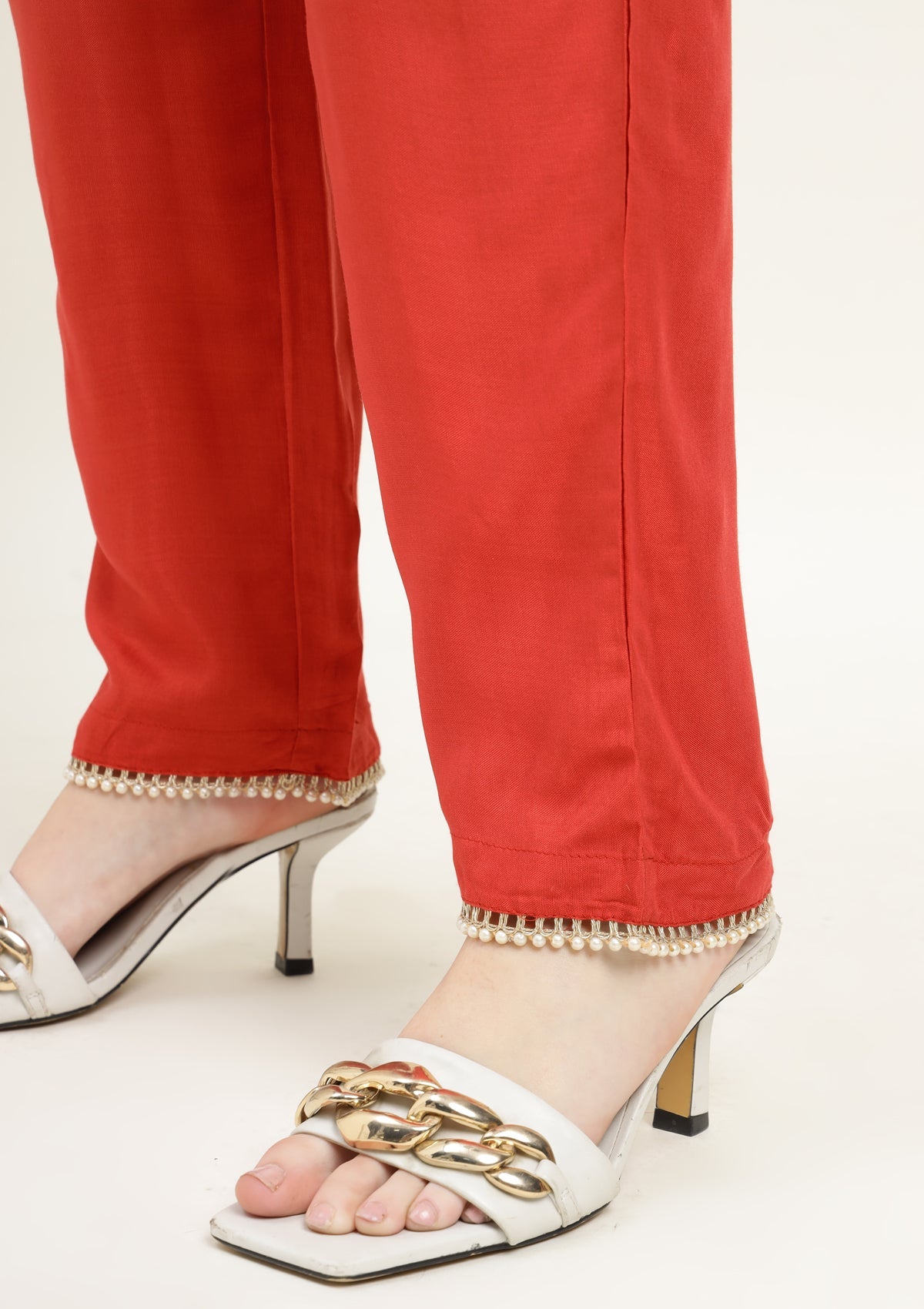 Silk Anarkali Kurta Set with Pearl and Embroidered work