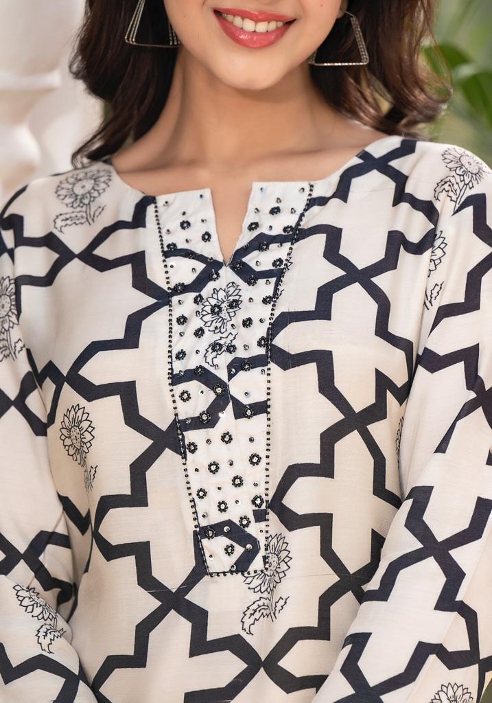 Printed Muslin Co Ords Set