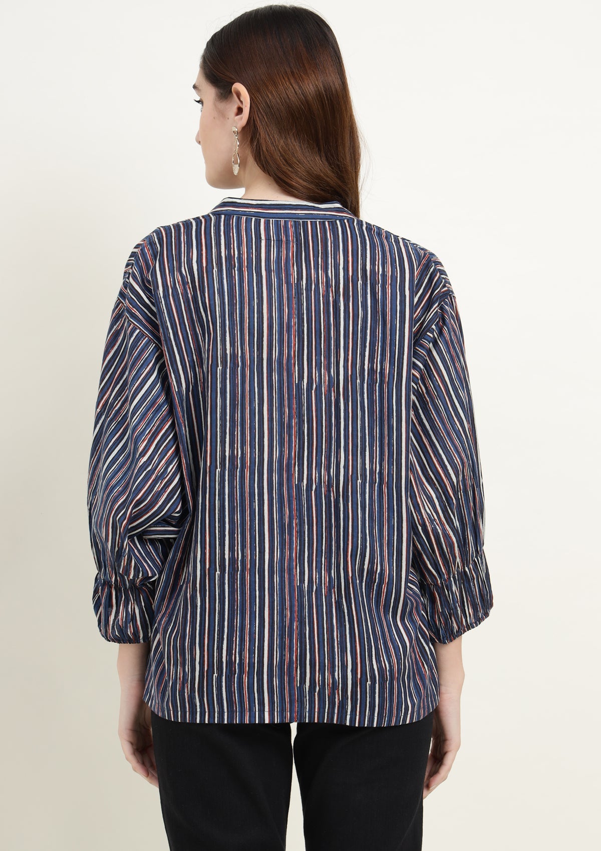 Printed Pure Cotton Kurta with Zardozi Embosed Elephant Motif