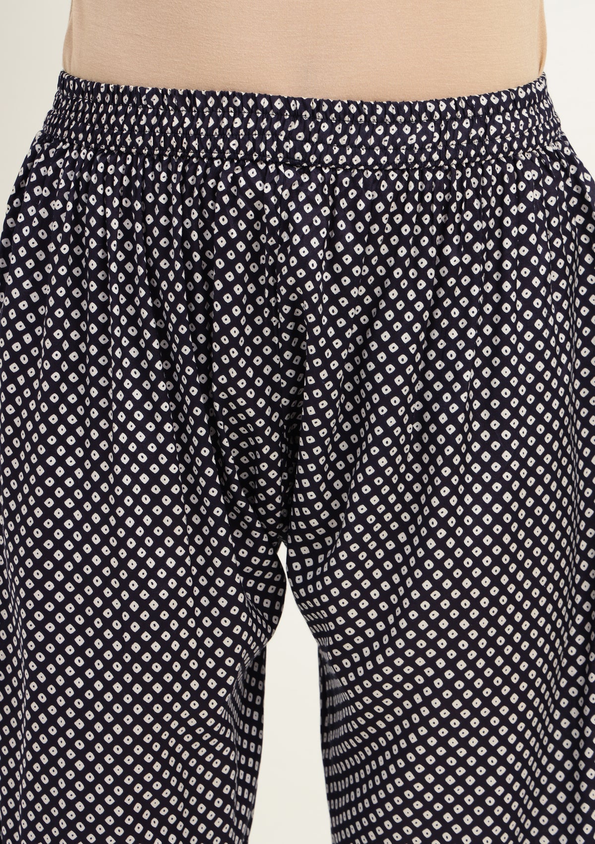 Bandhej Silk Blend Kurta Set Stitched with Dori and Sequins work