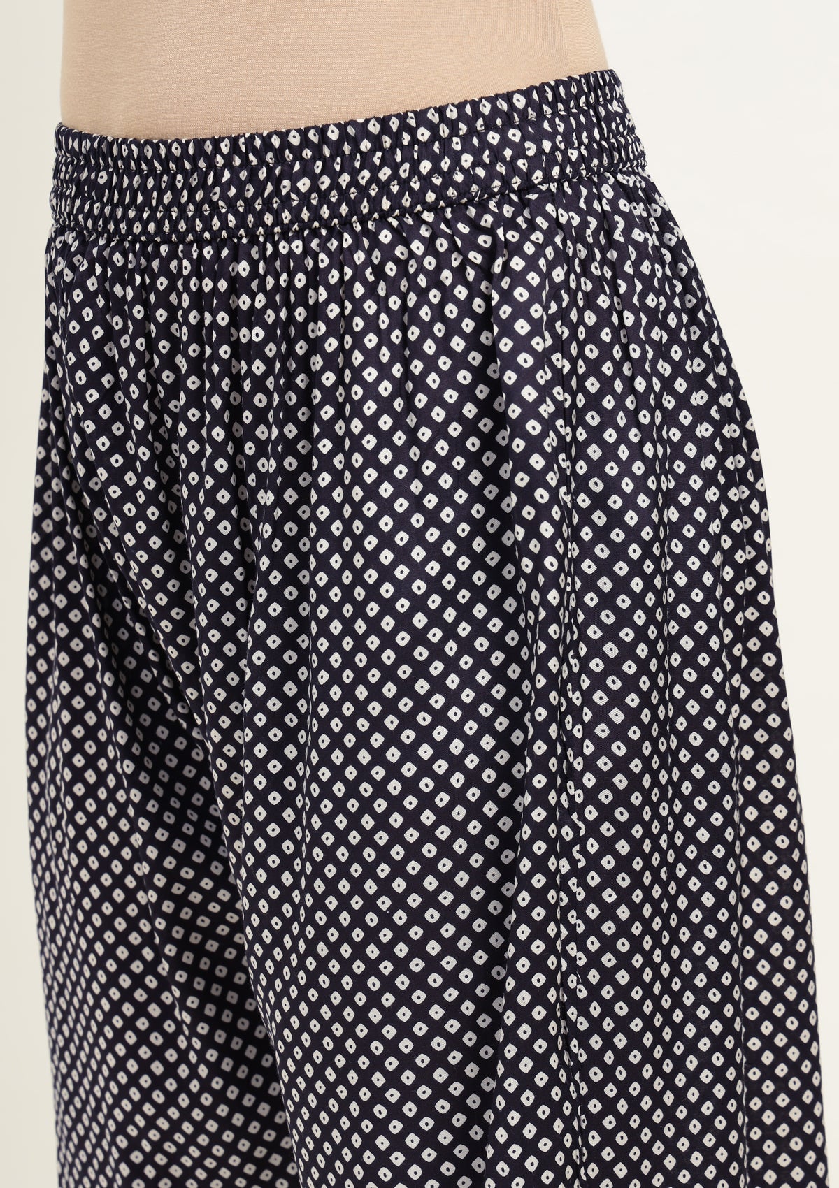 Bandhej Silk Blend Kurta Set Stitched with Dori and Sequins work