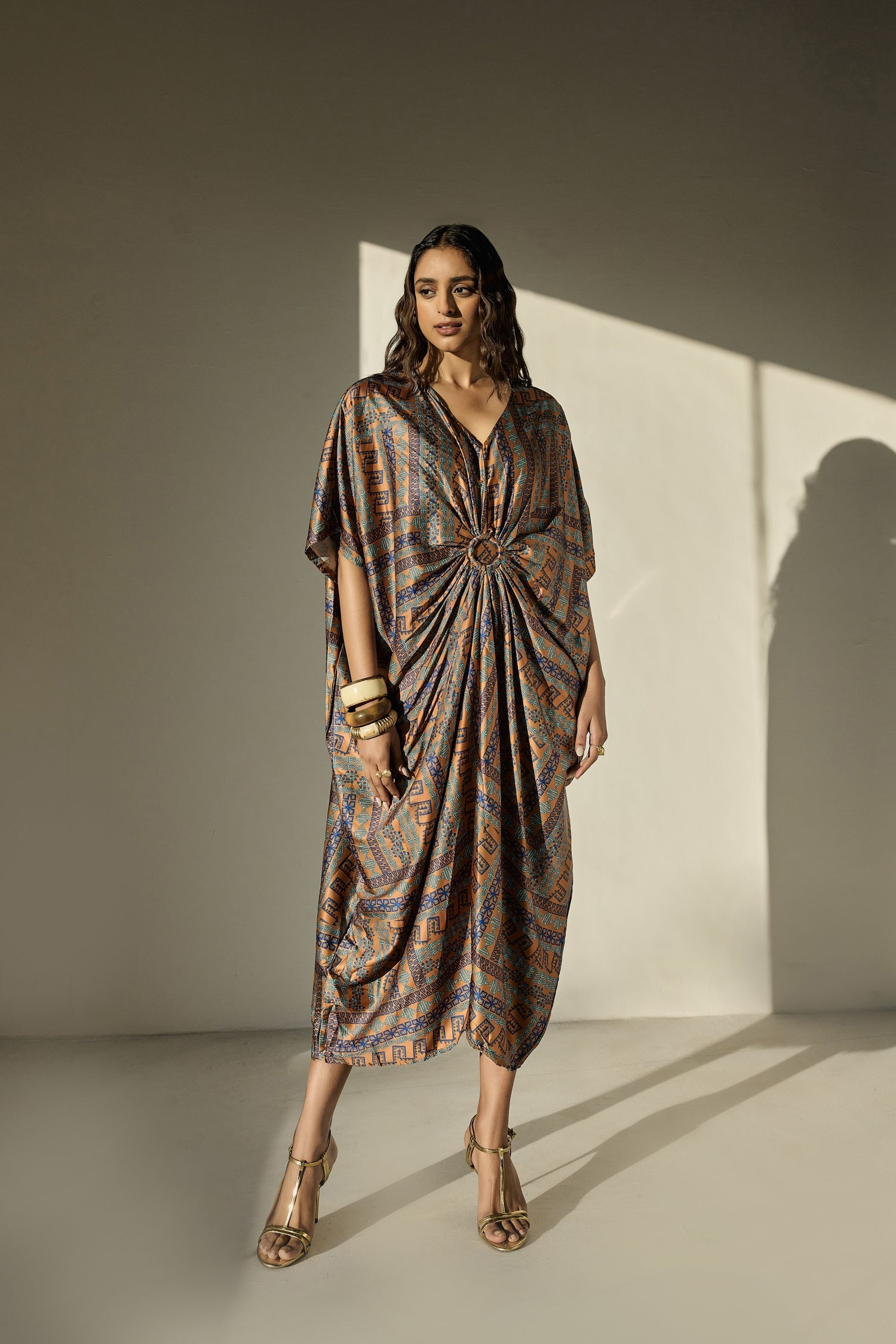 Floral Print Satin Dress