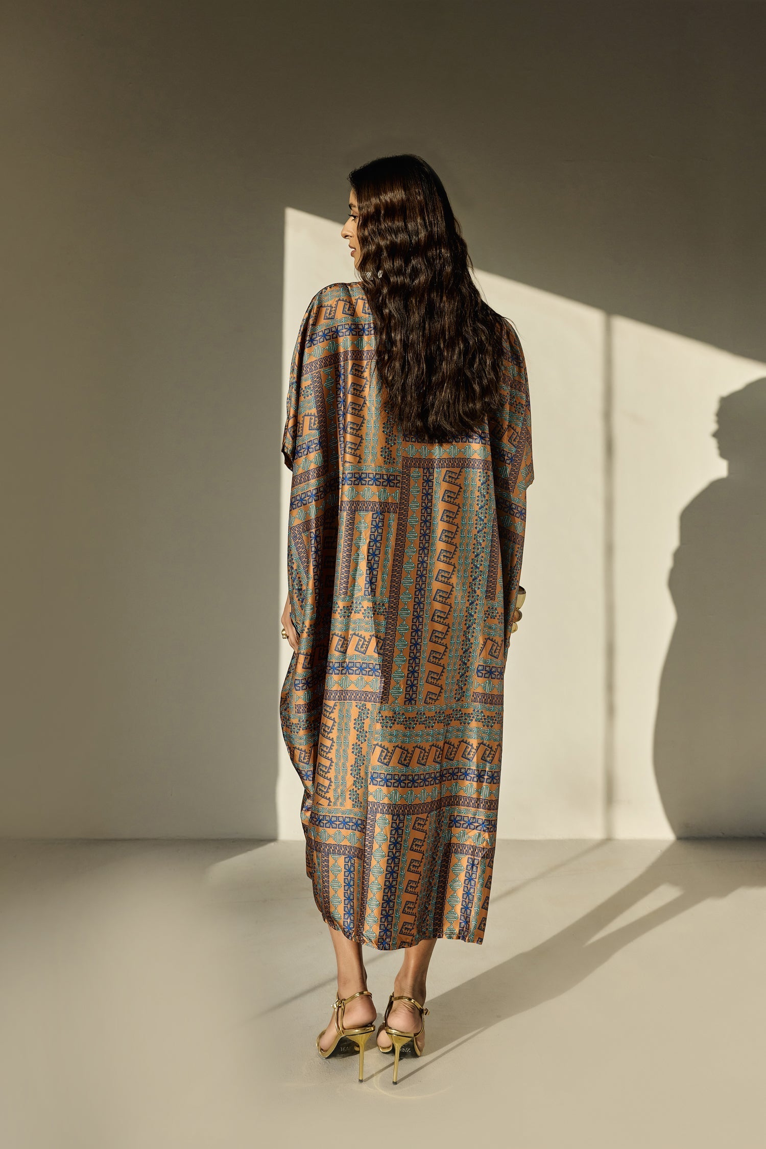 Floral Print Satin Dress