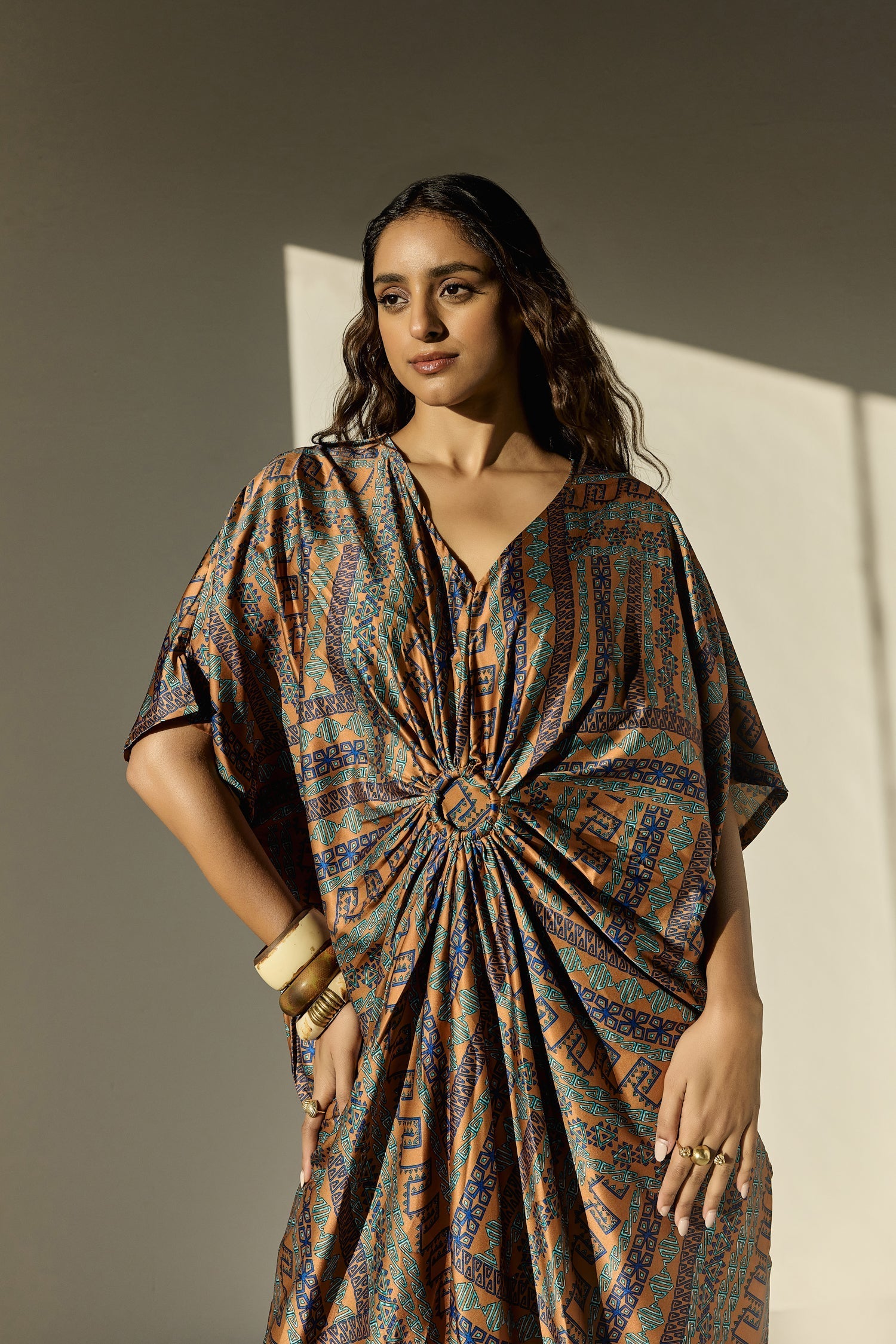 Floral Print Satin Dress