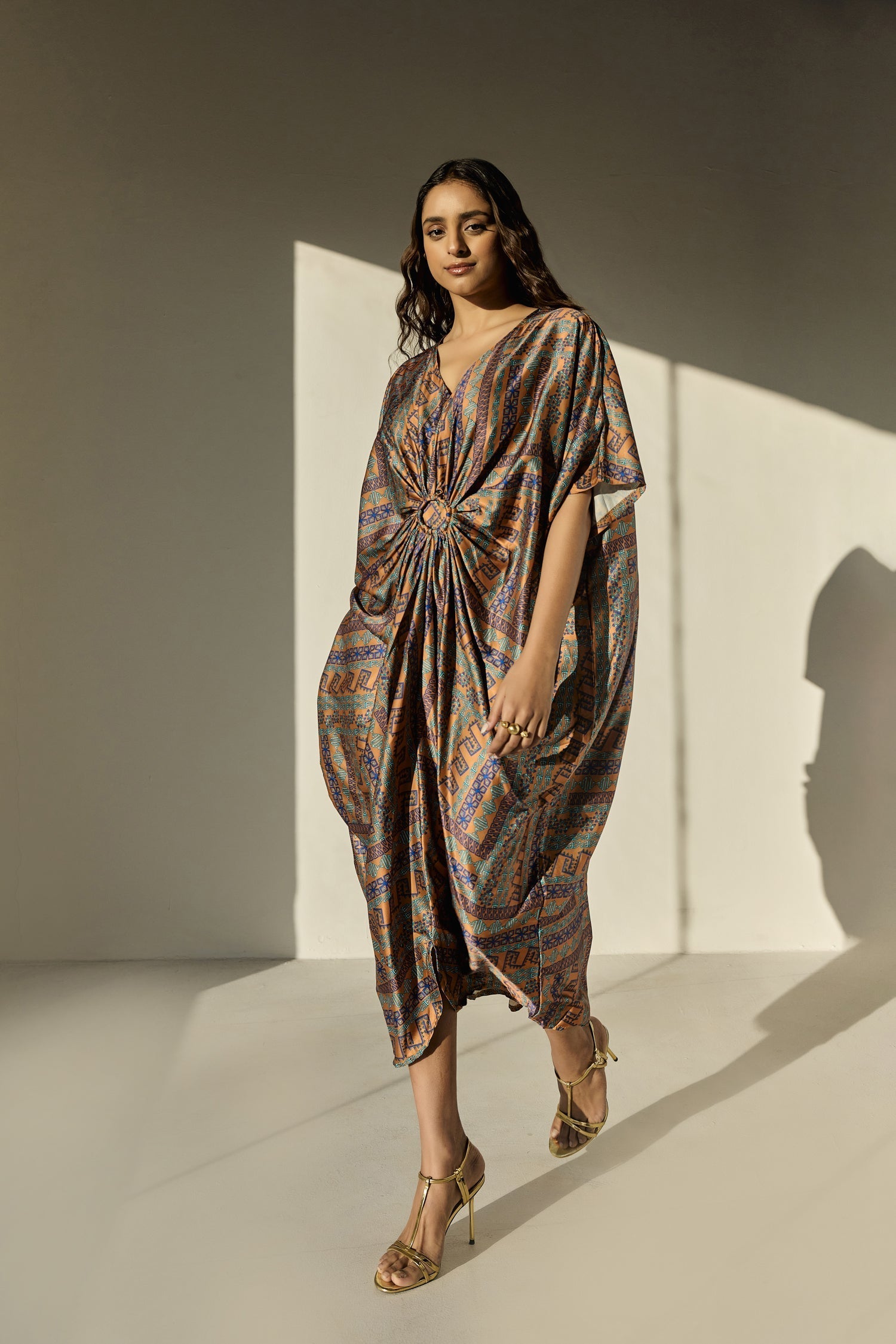 Floral Print Satin Dress