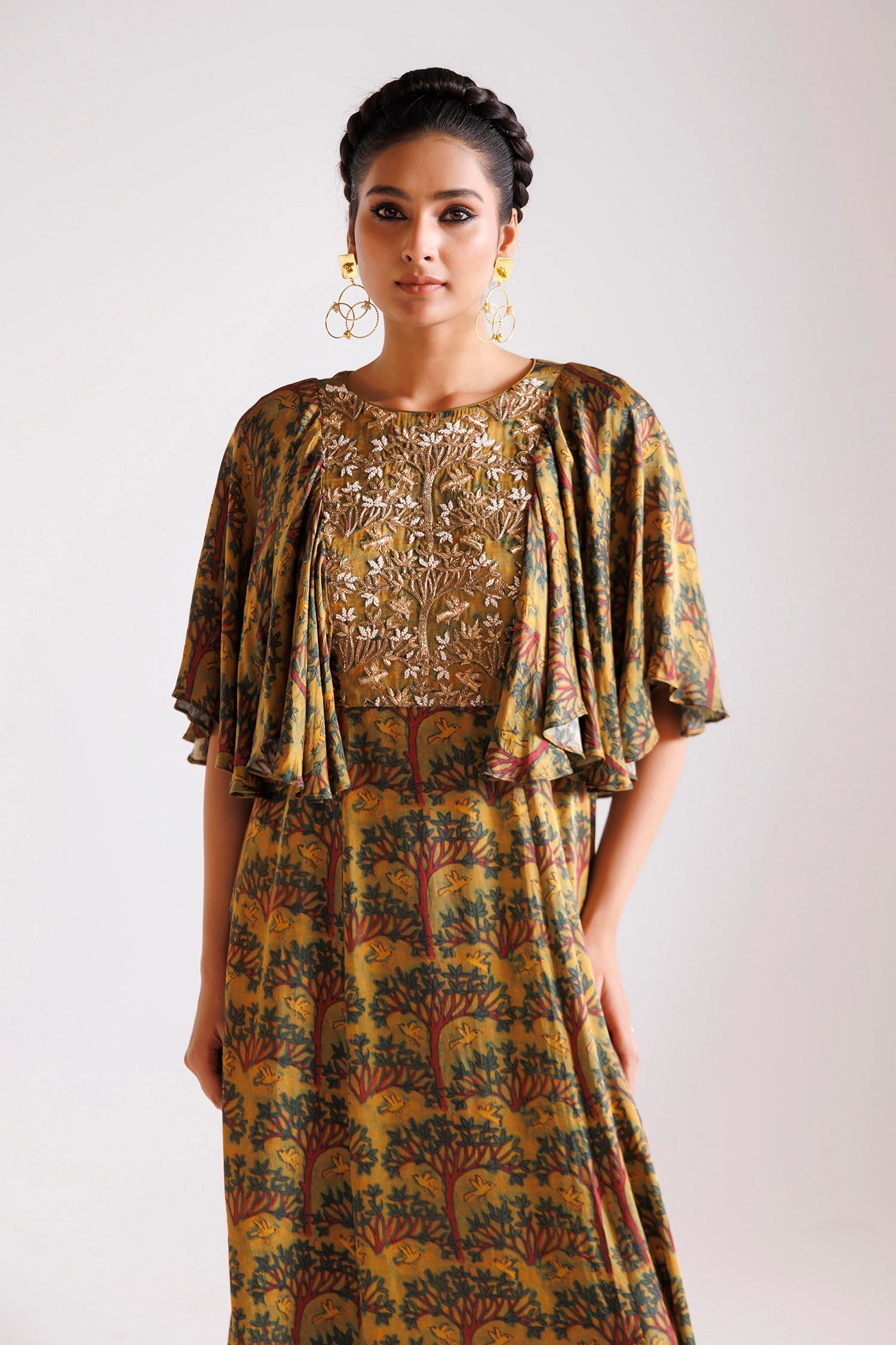 Silk Suit Embellished with Cutdana and Zardozi work