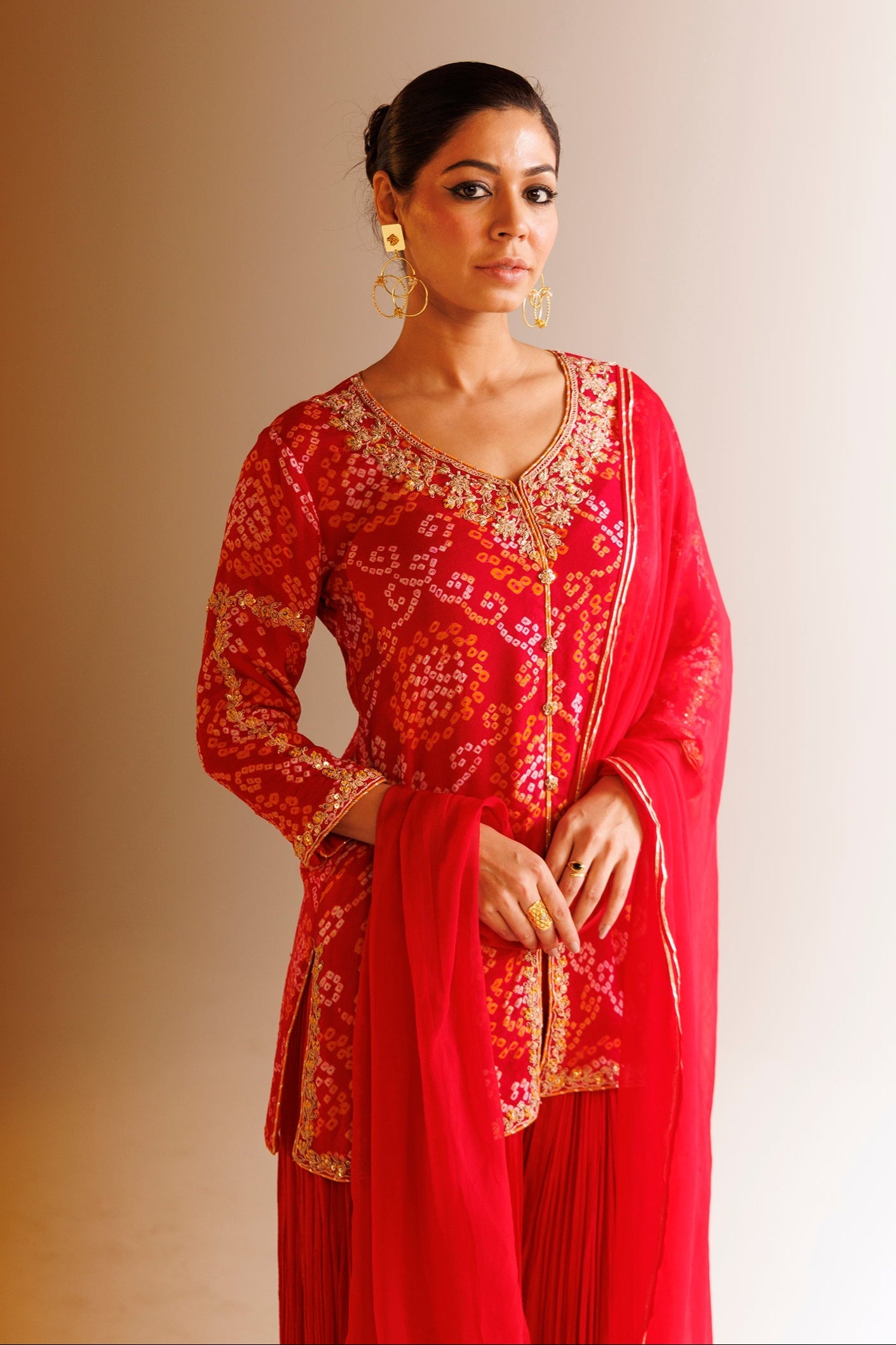 Chinon Georgette Suit with Dori, Thread and Zardozi work