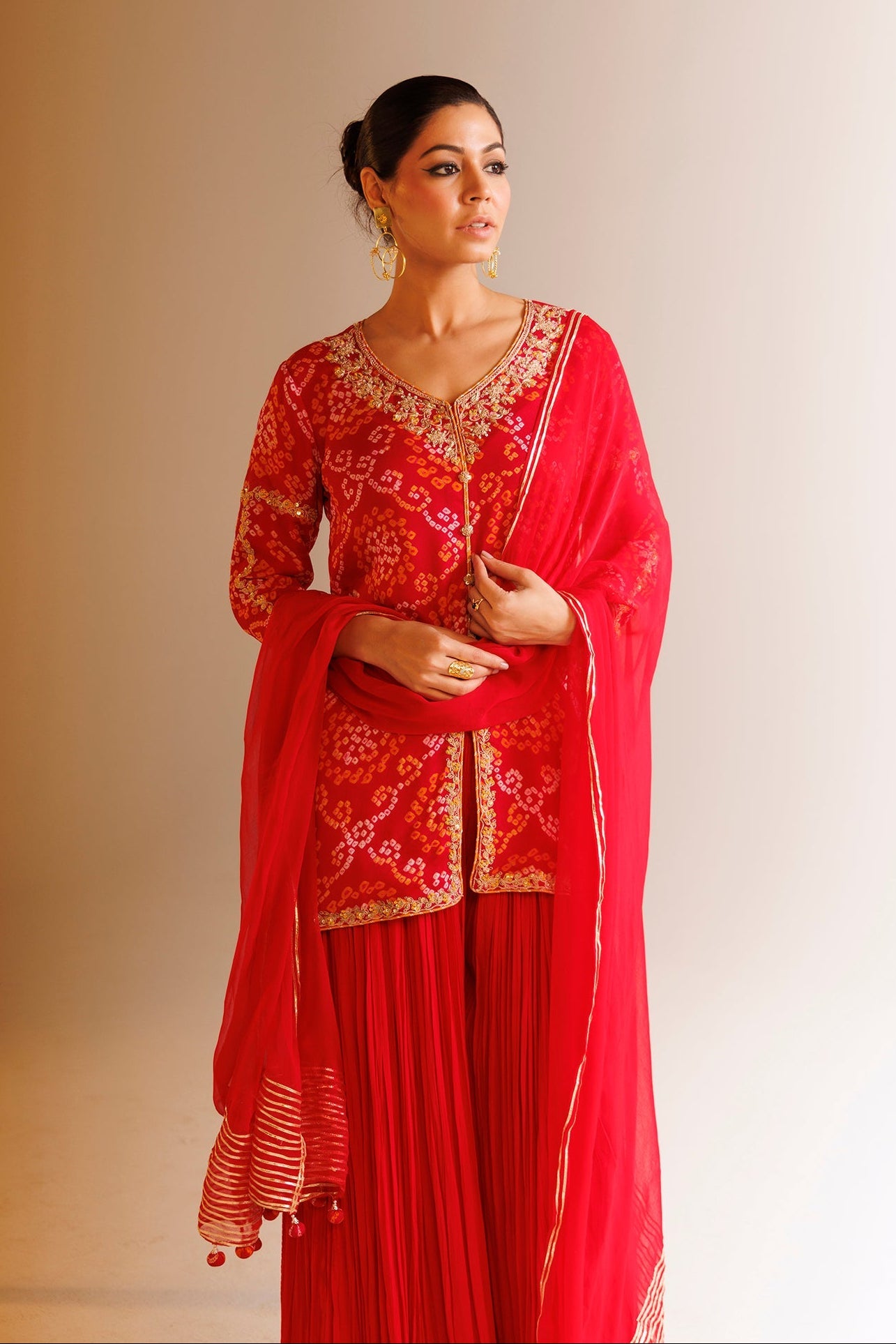 Chinon Georgette Suit with Dori, Thread and Zardozi work