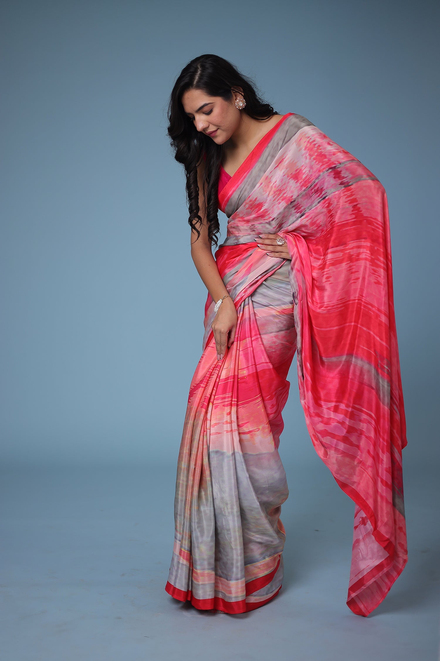 Printed Crepe Silk Saree
