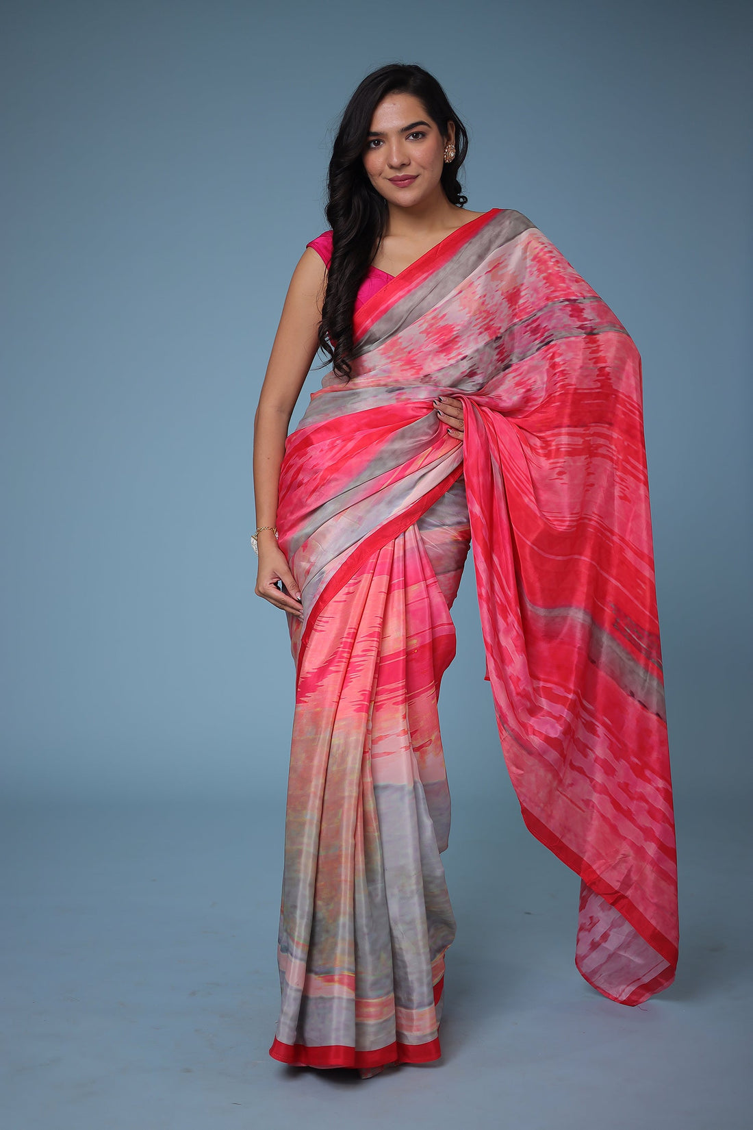 Printed Crepe Silk Saree