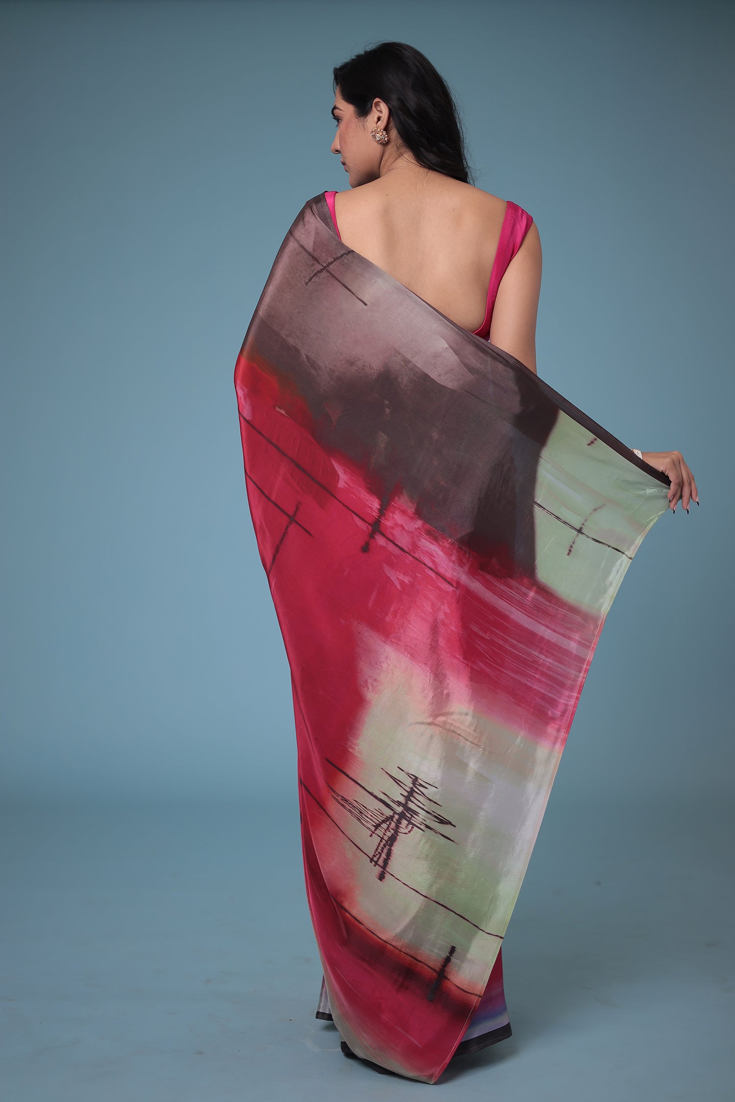 Printed Crepe Silk Saree