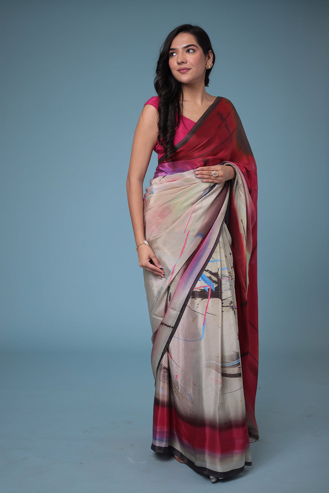 Printed Crepe Silk Saree