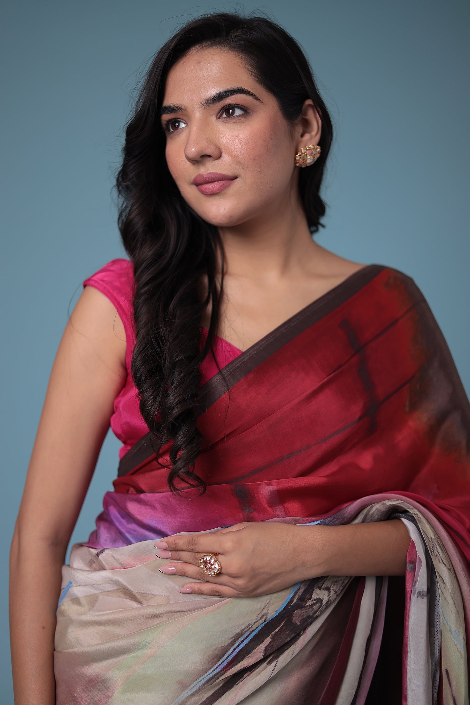 Printed Crepe Silk Saree