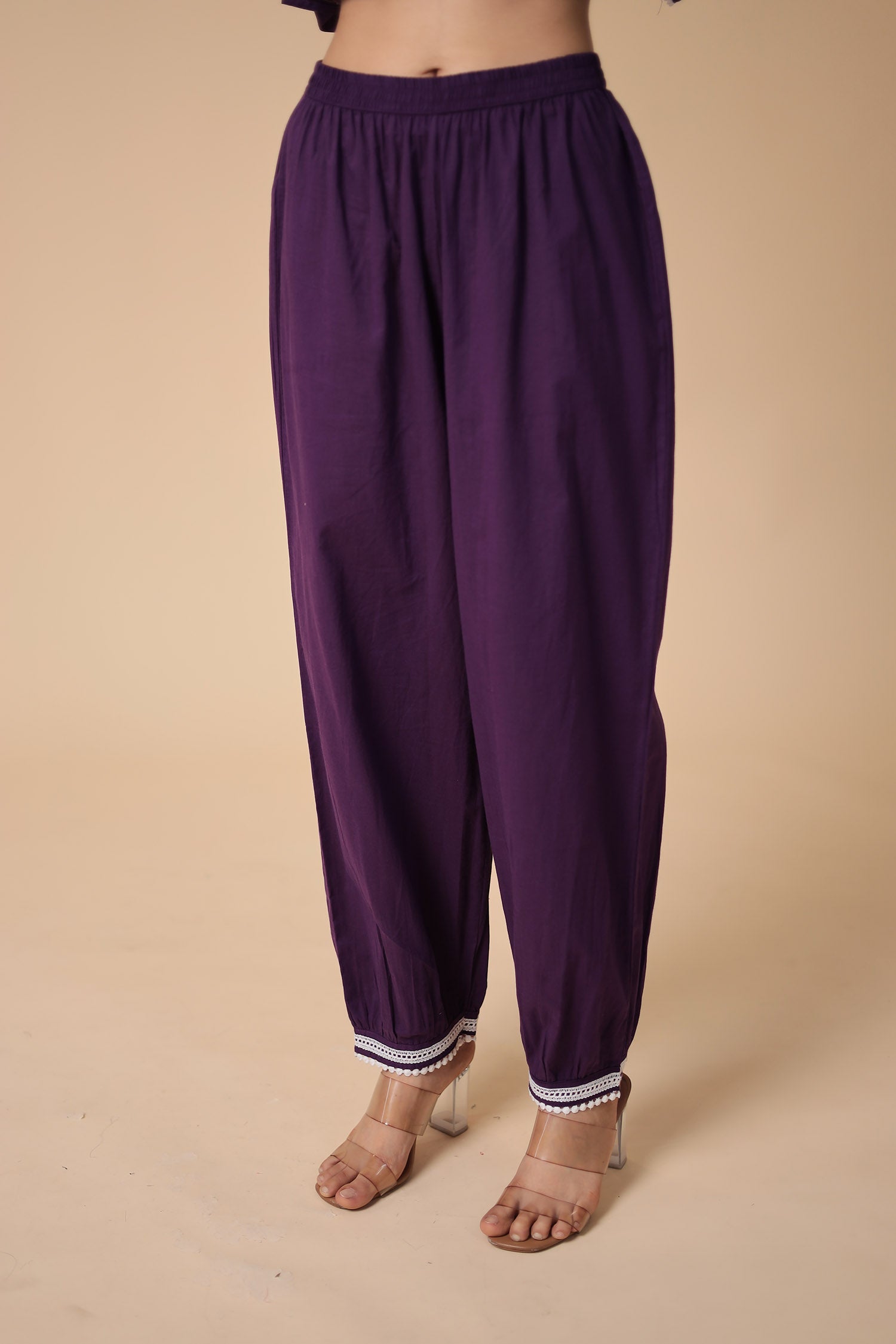 Mulmul Cotton Kurta Set Stitched with Embroidered work