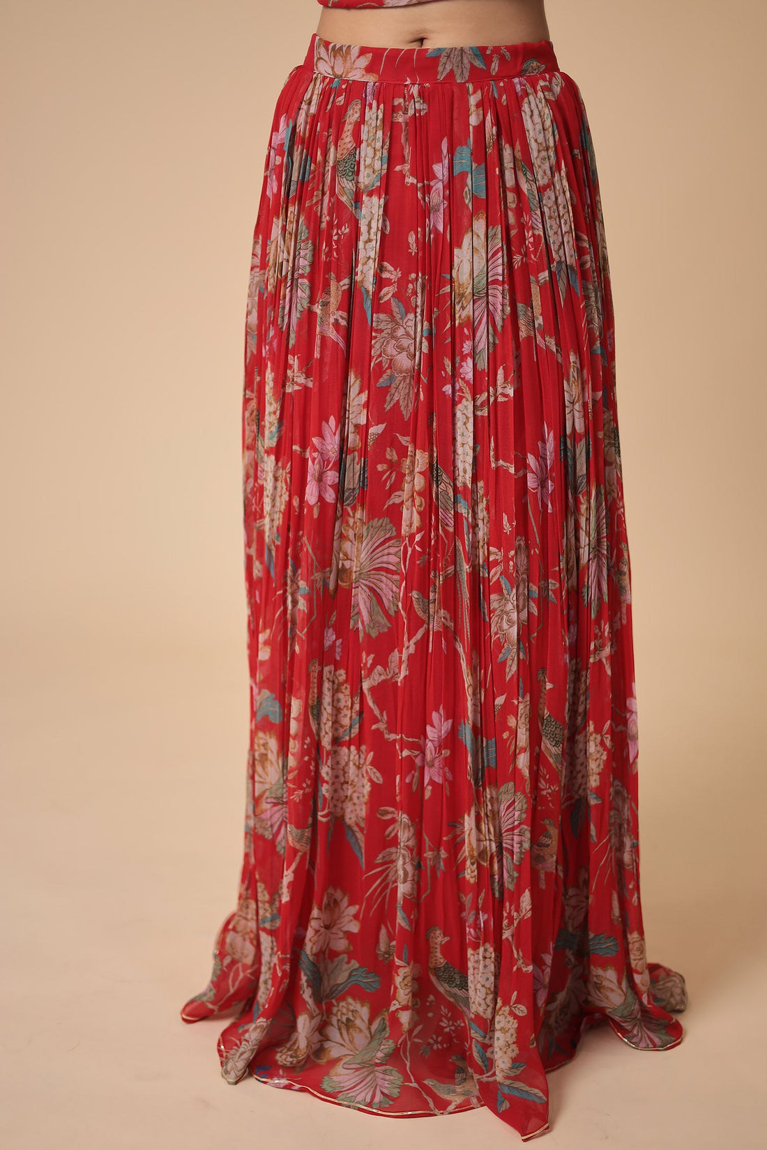 Printed Georgette Indowestern with Embroidered work