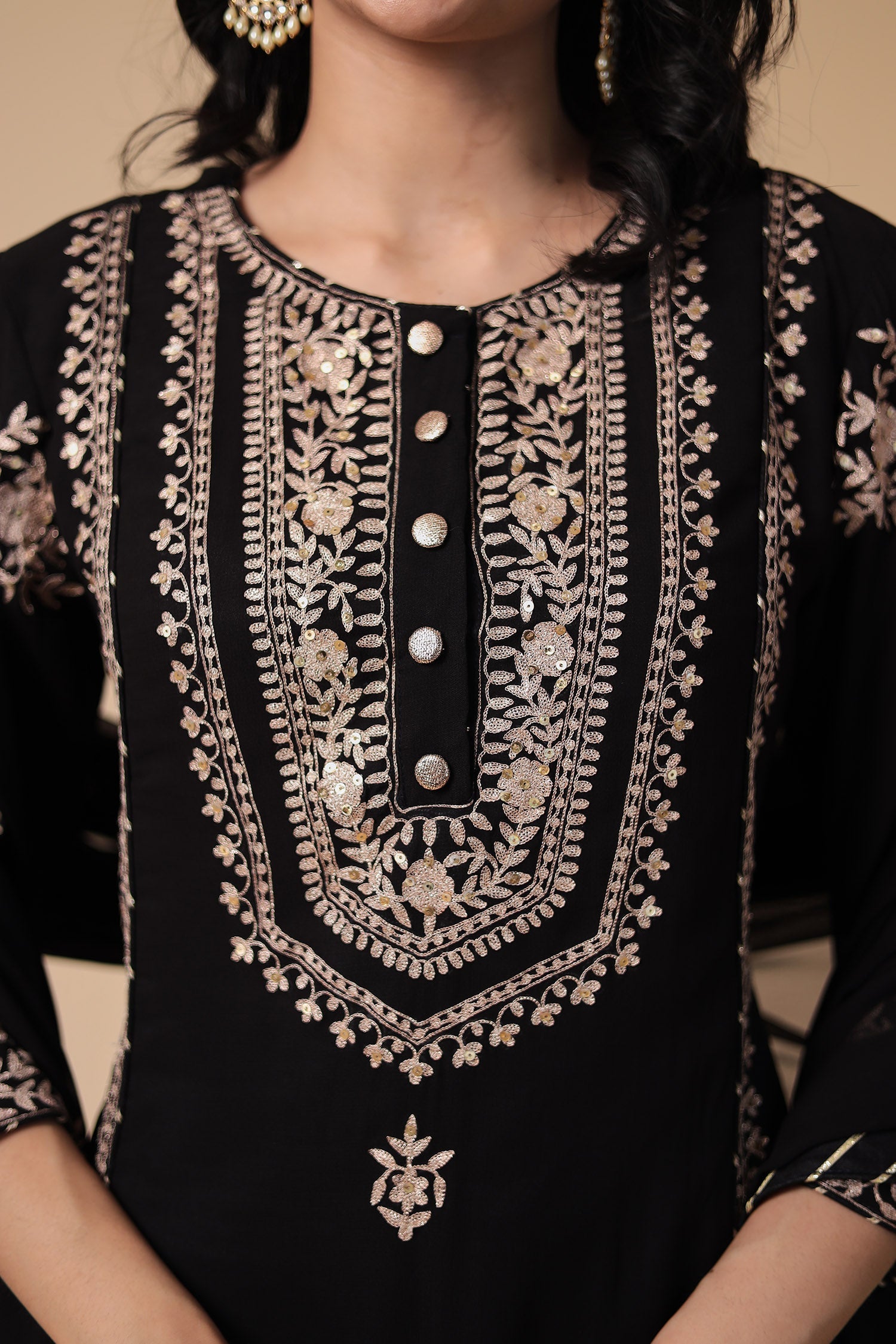 Georgette Suit with Pittan and Embroidered work