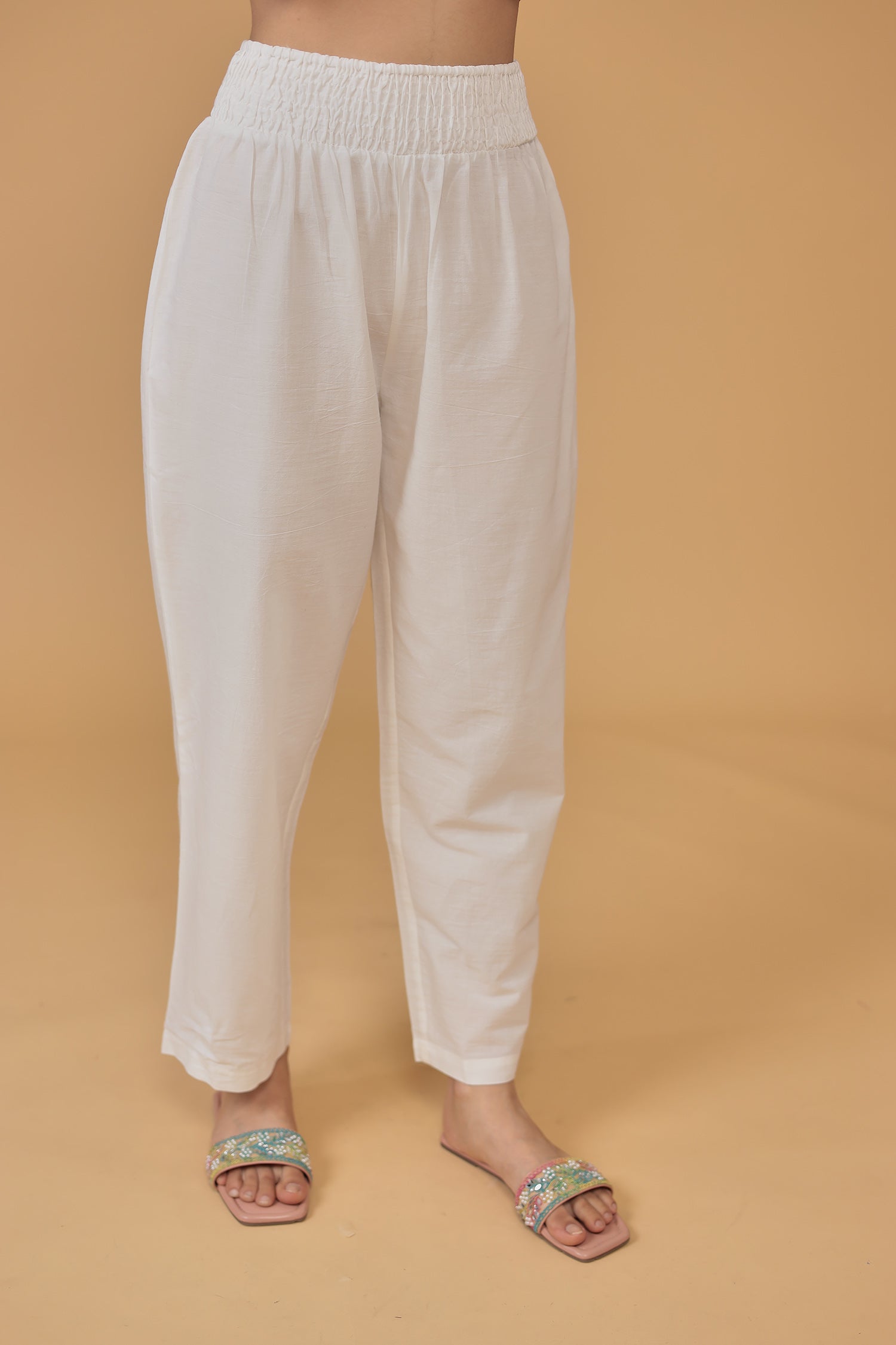 Floral Print Linen Kurta Set Stitched