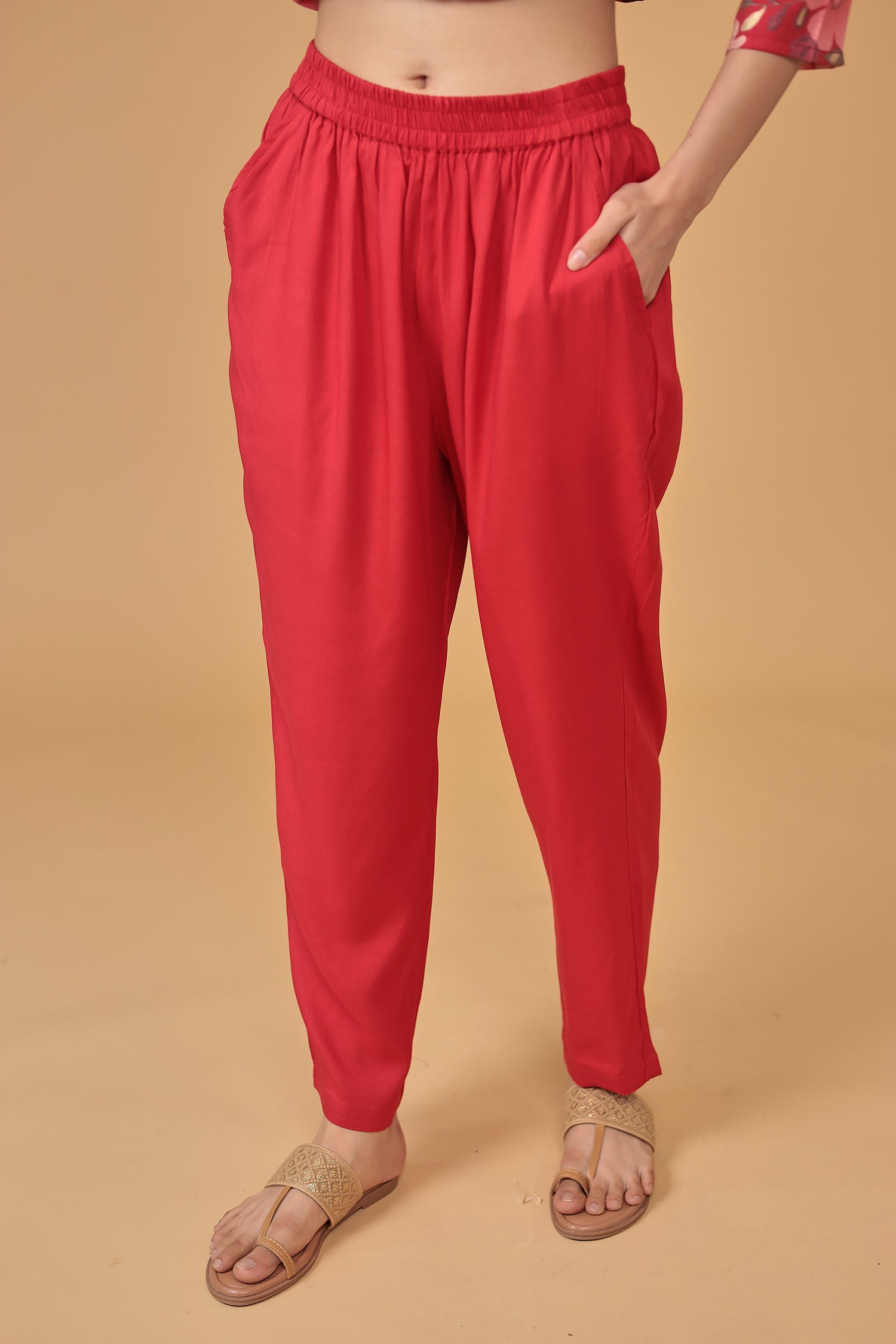 Printed Silk Blend Kurta Set Stitched with Embellished work