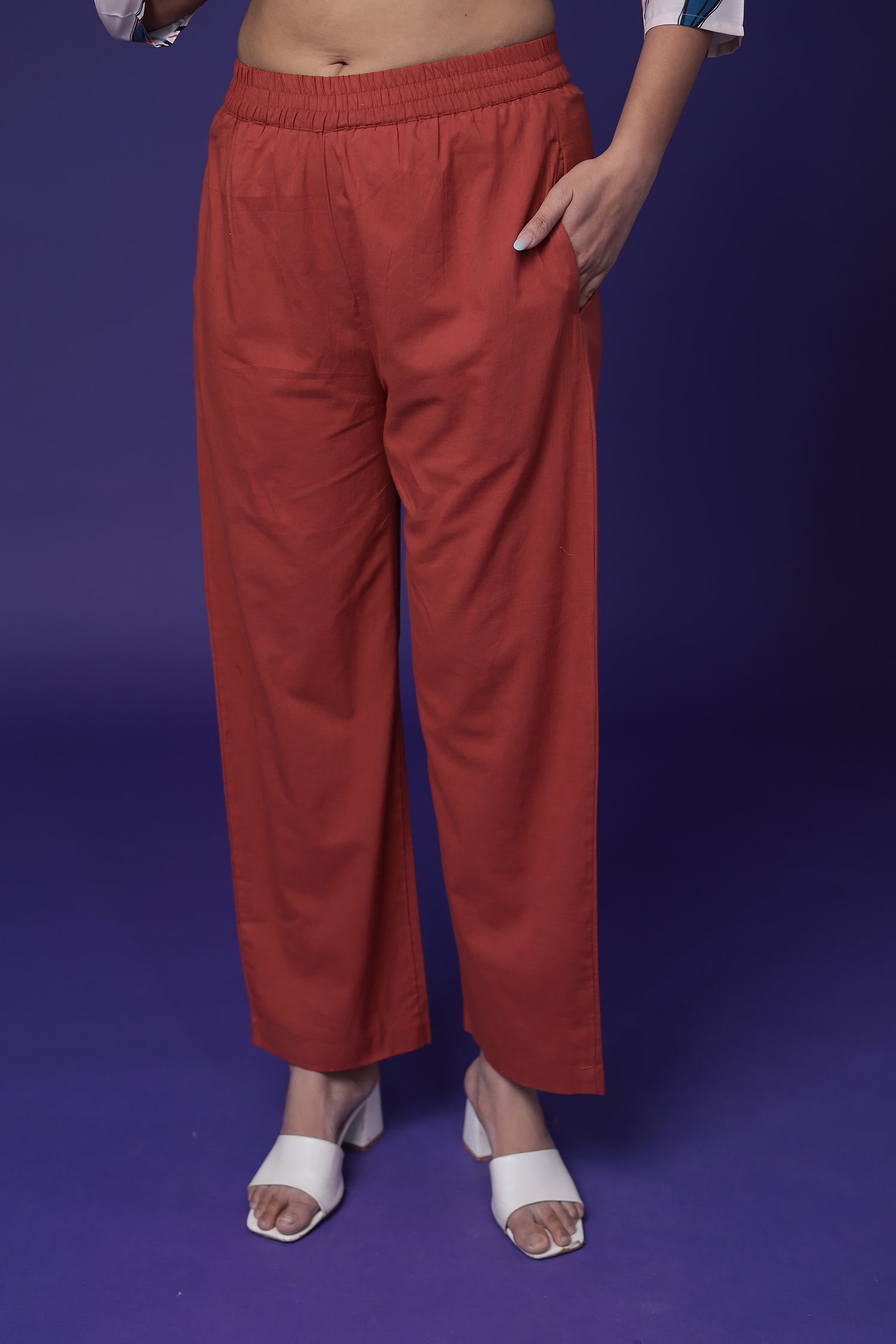 Printed Cotton Slub Kurta Set Stitched