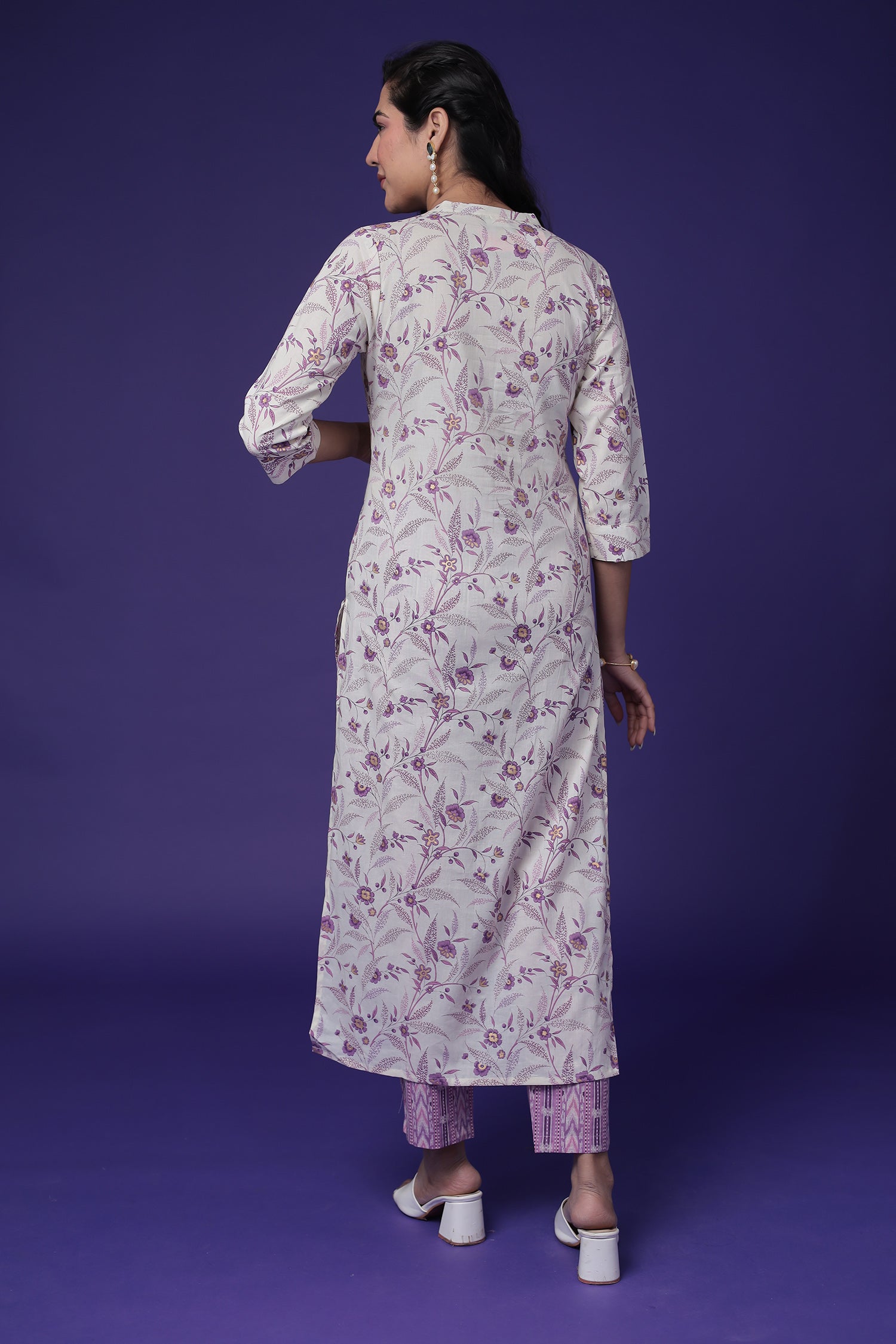Printed Cotton Kurta Set Stitched