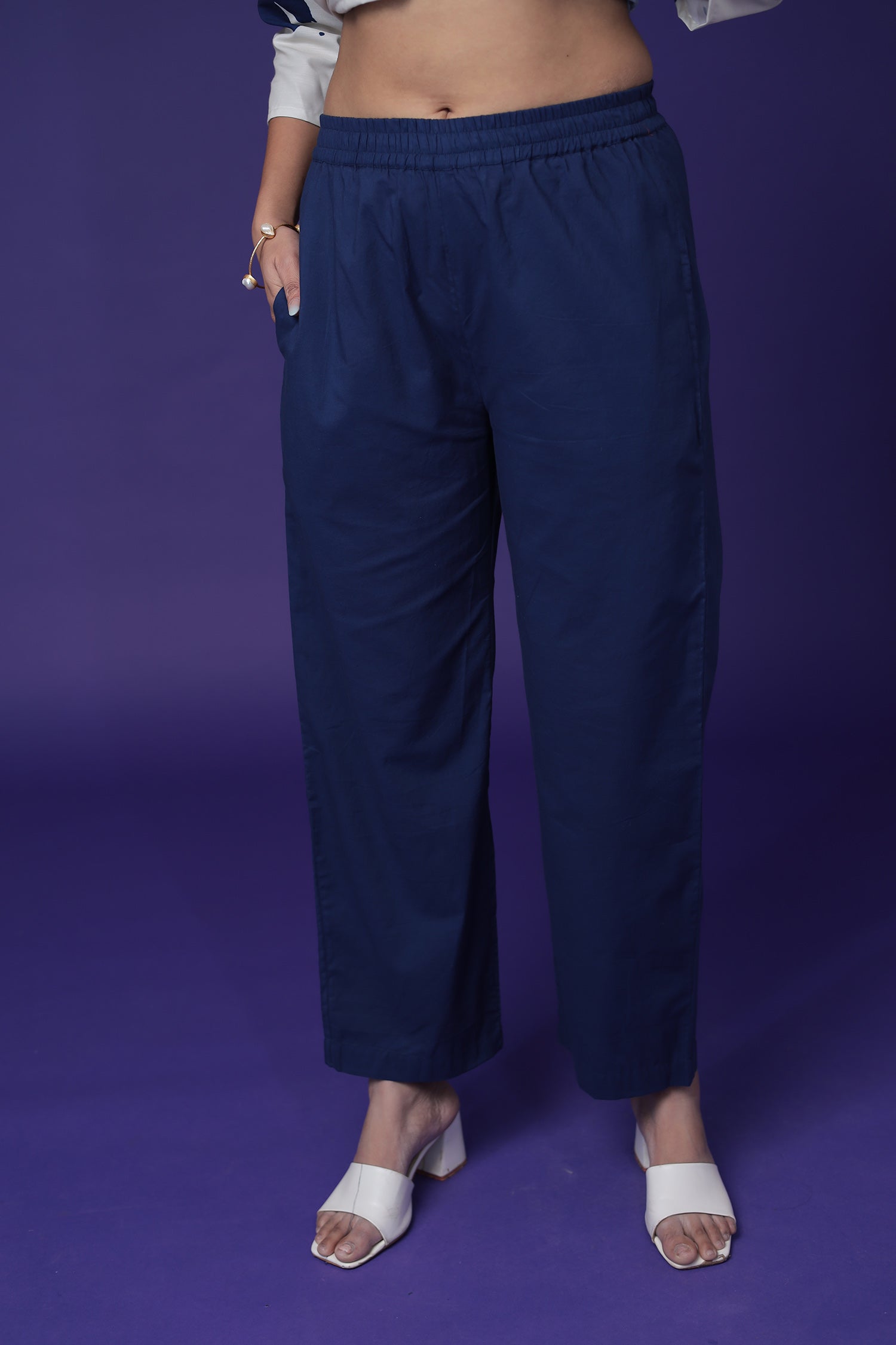 Printed Cotton Slub Kurta Set Stitched