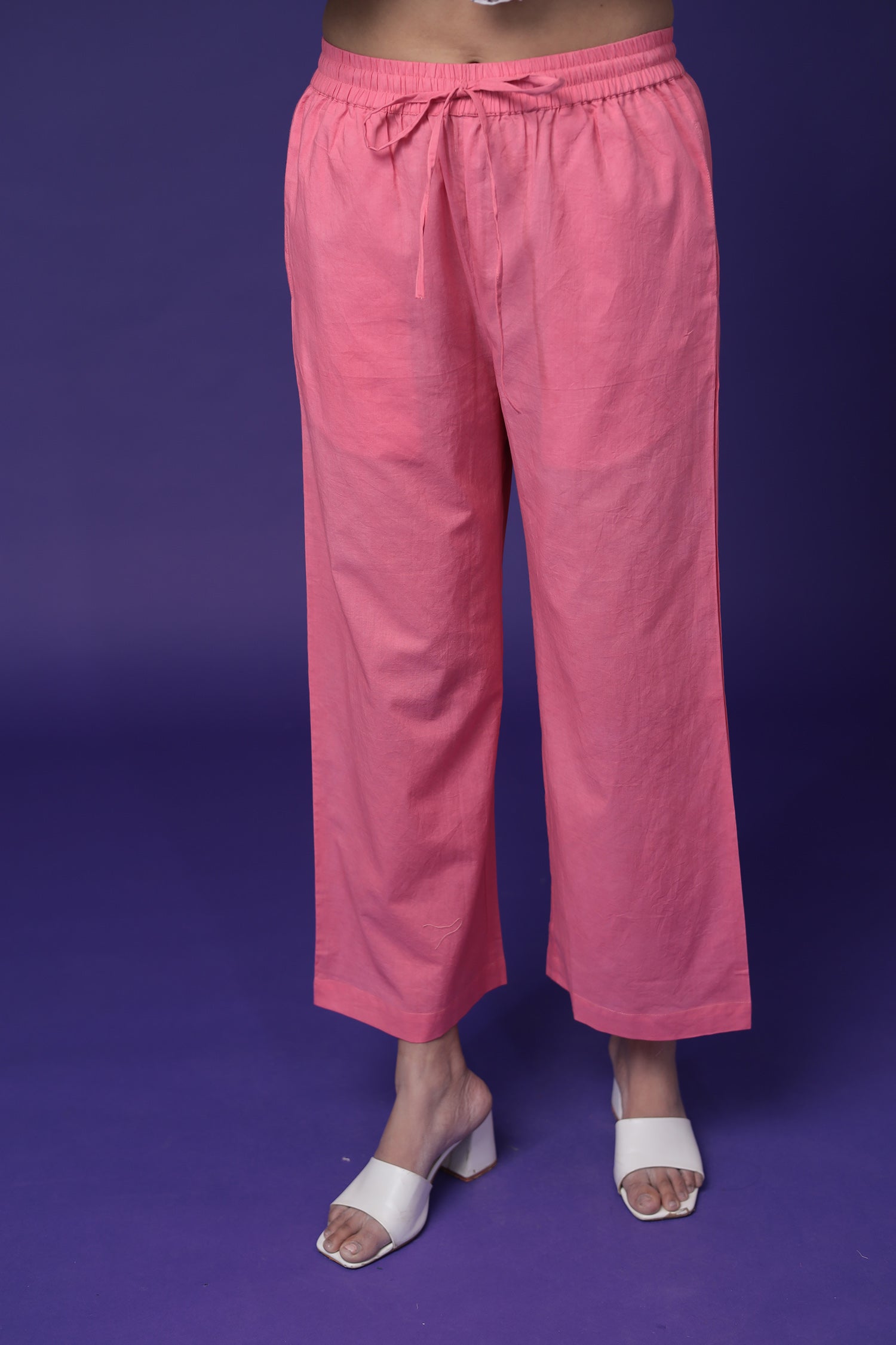 Printed Cotton Slub Kurta Set Stitched