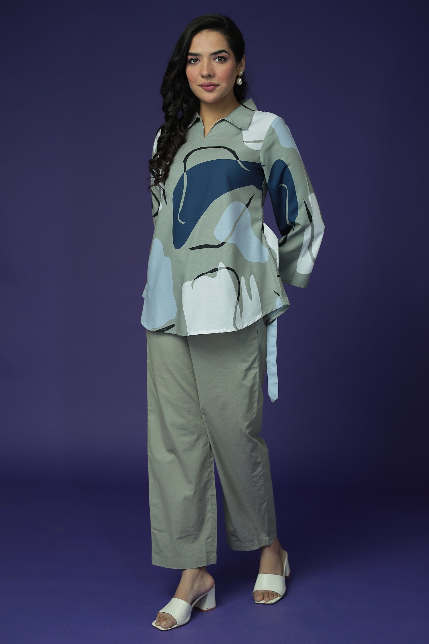 Printed Cotton Slub Co Ords Set