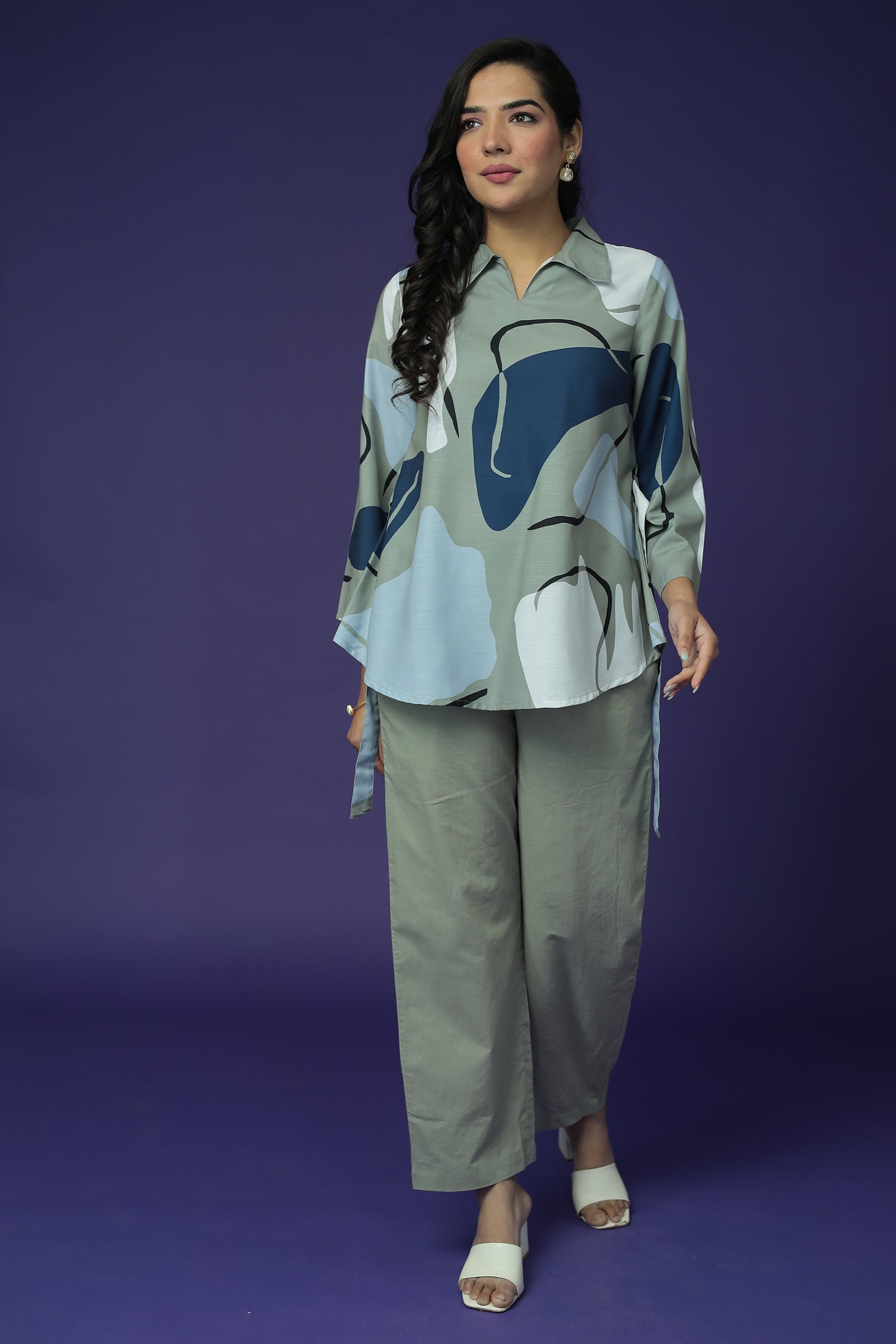 Printed Cotton Slub Co Ords Set