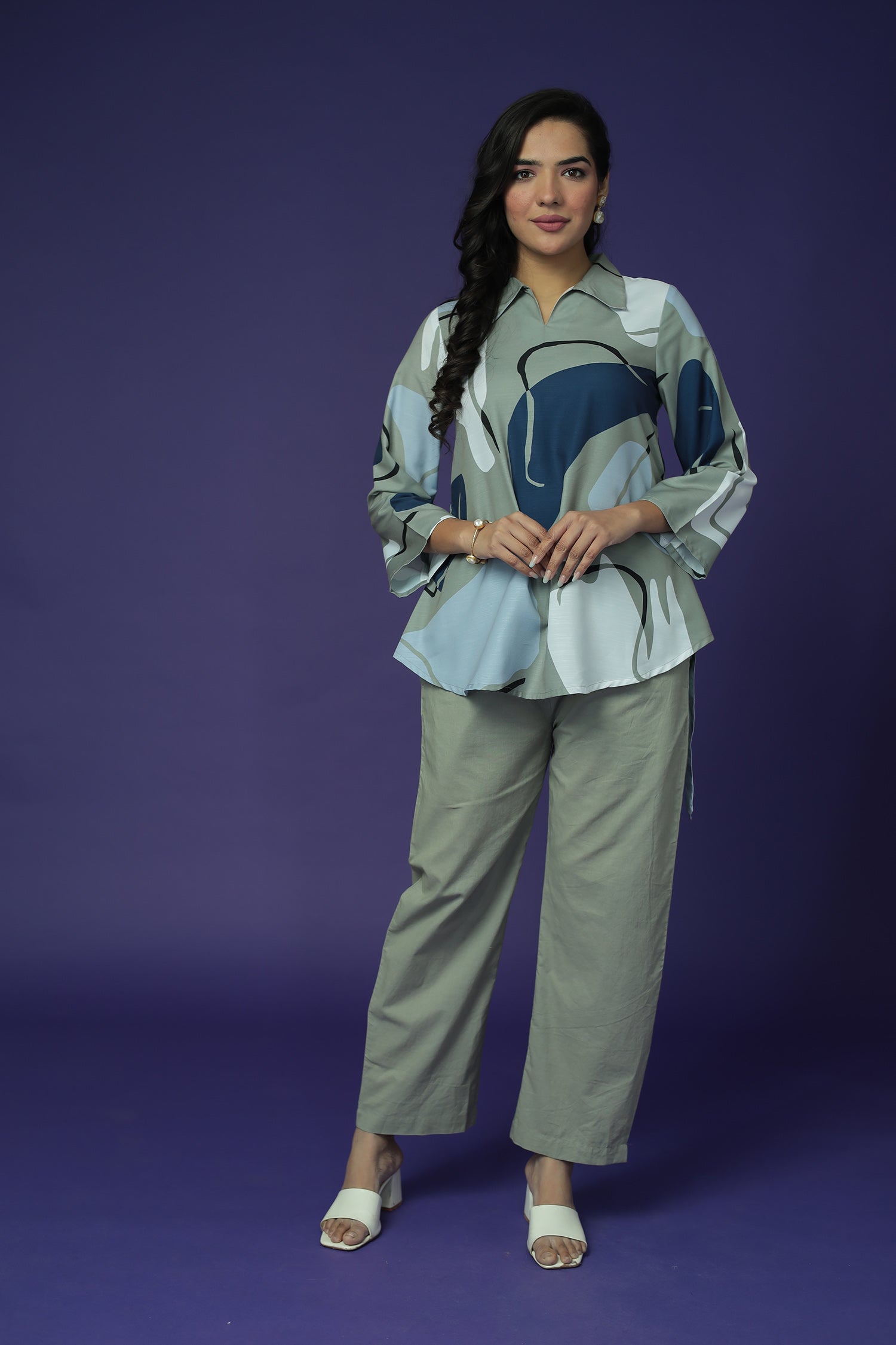 Printed Cotton Slub Co Ords Set