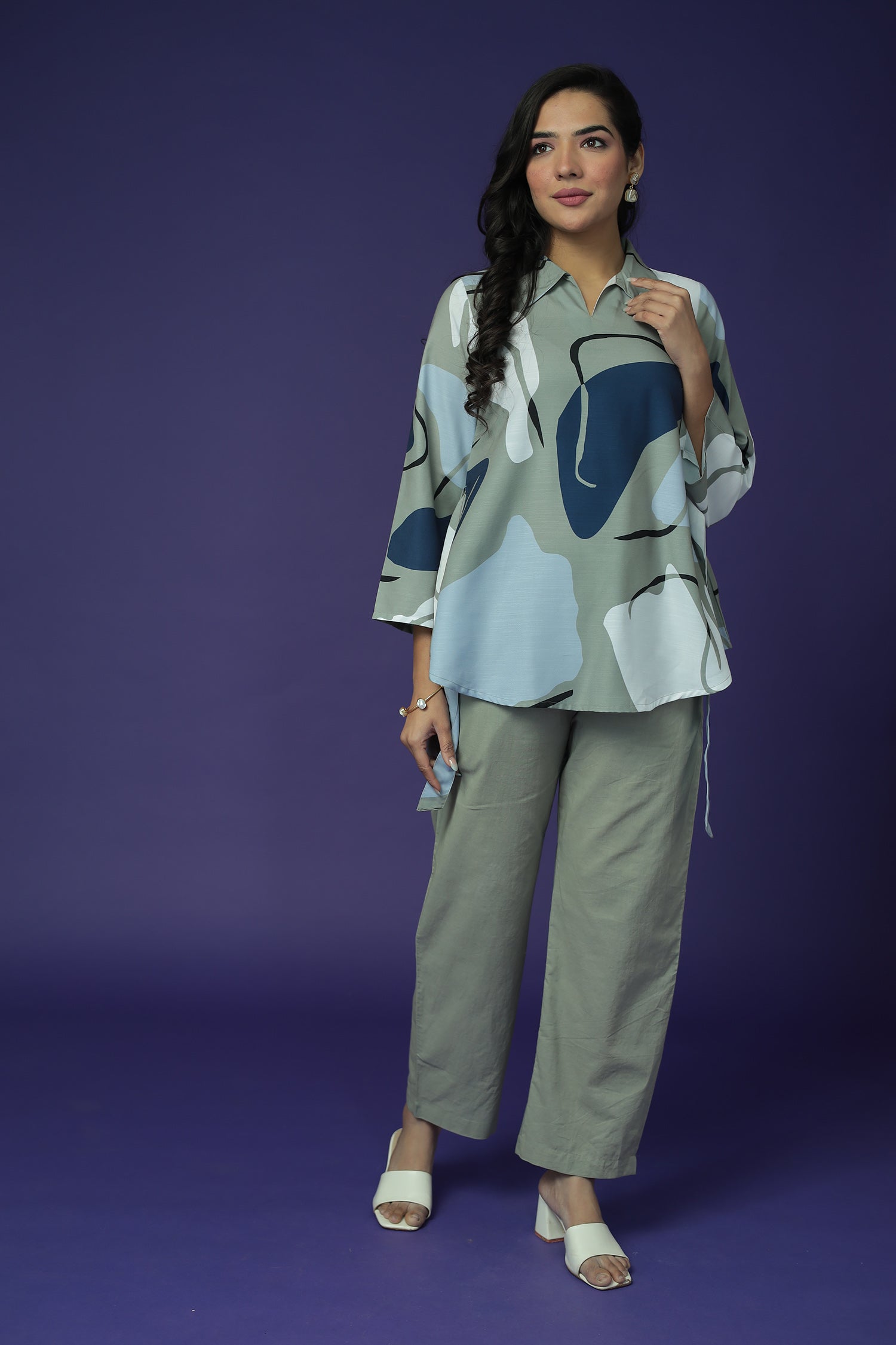 Printed Cotton Slub Co Ords Set