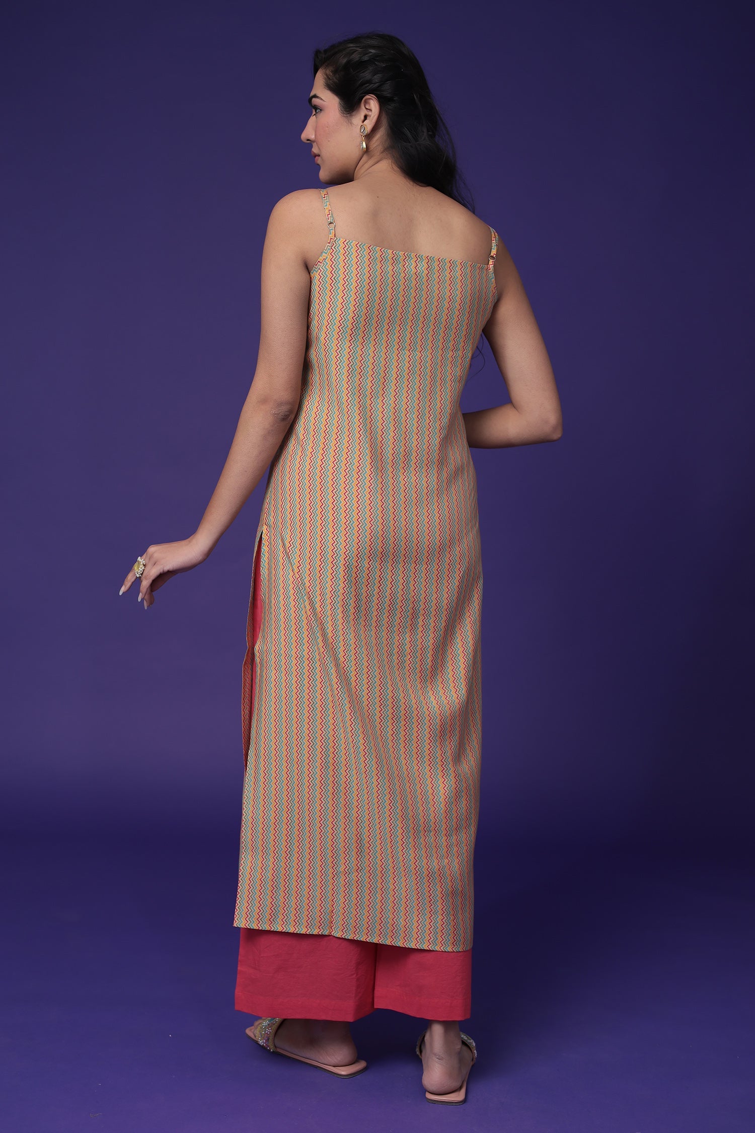 Printed Cotton Kurta Set Stitched