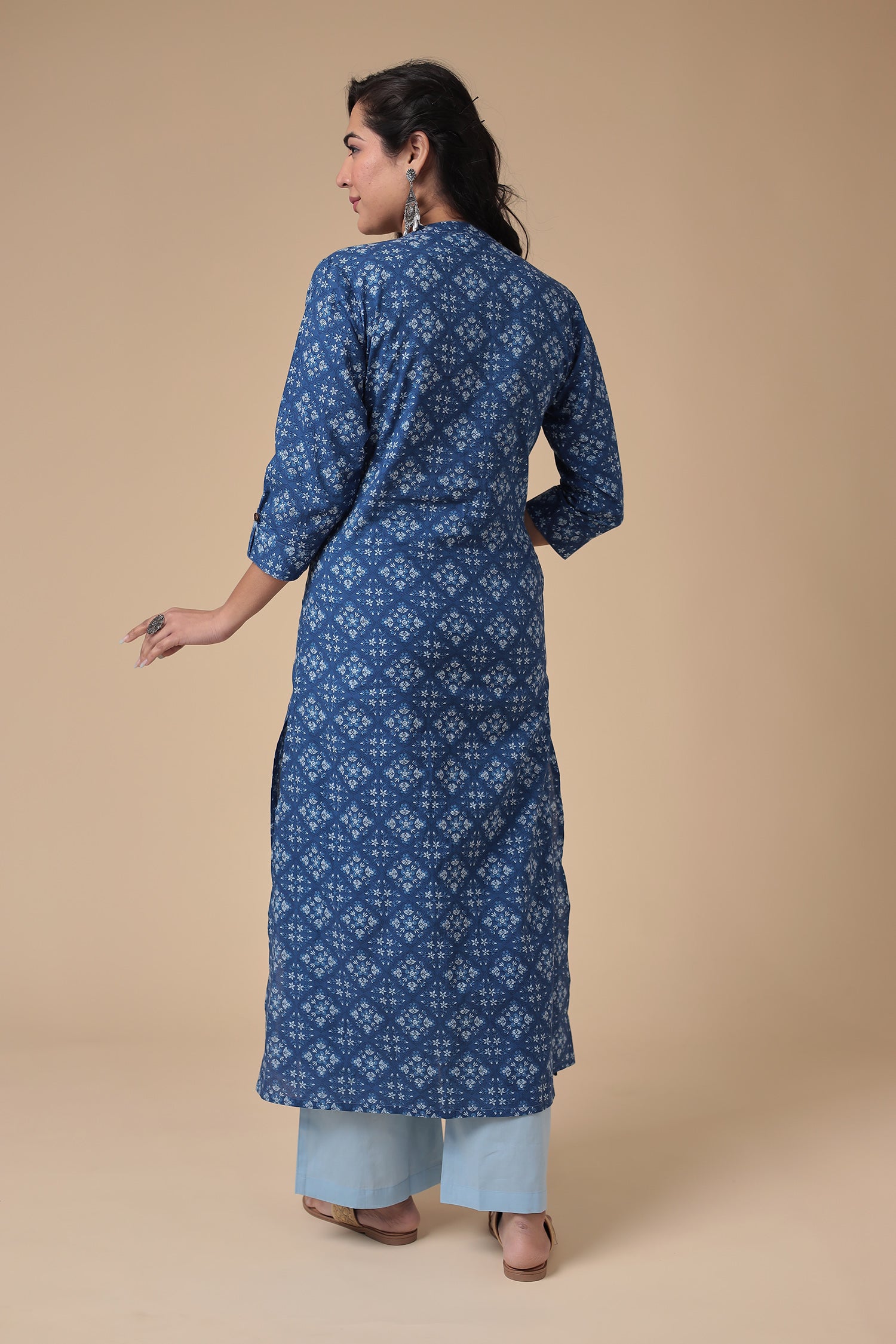 Printed Cotton Kurta Set Stitched