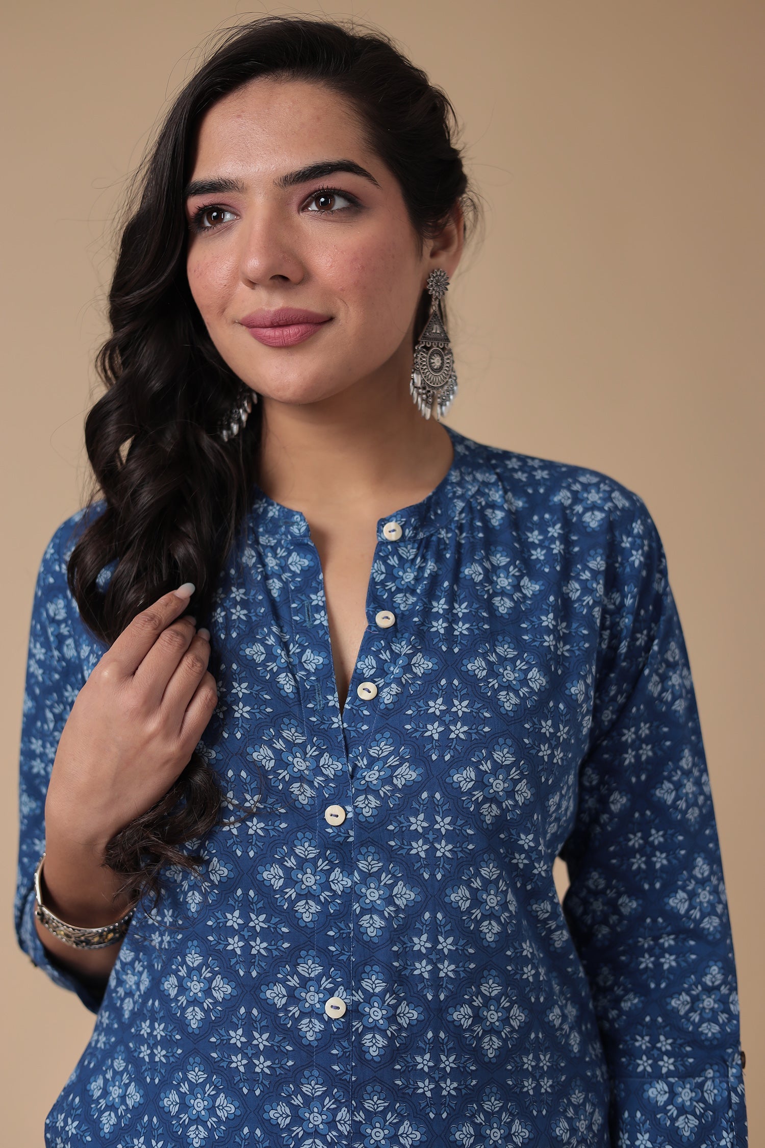 Printed Cotton Kurta Set Stitched