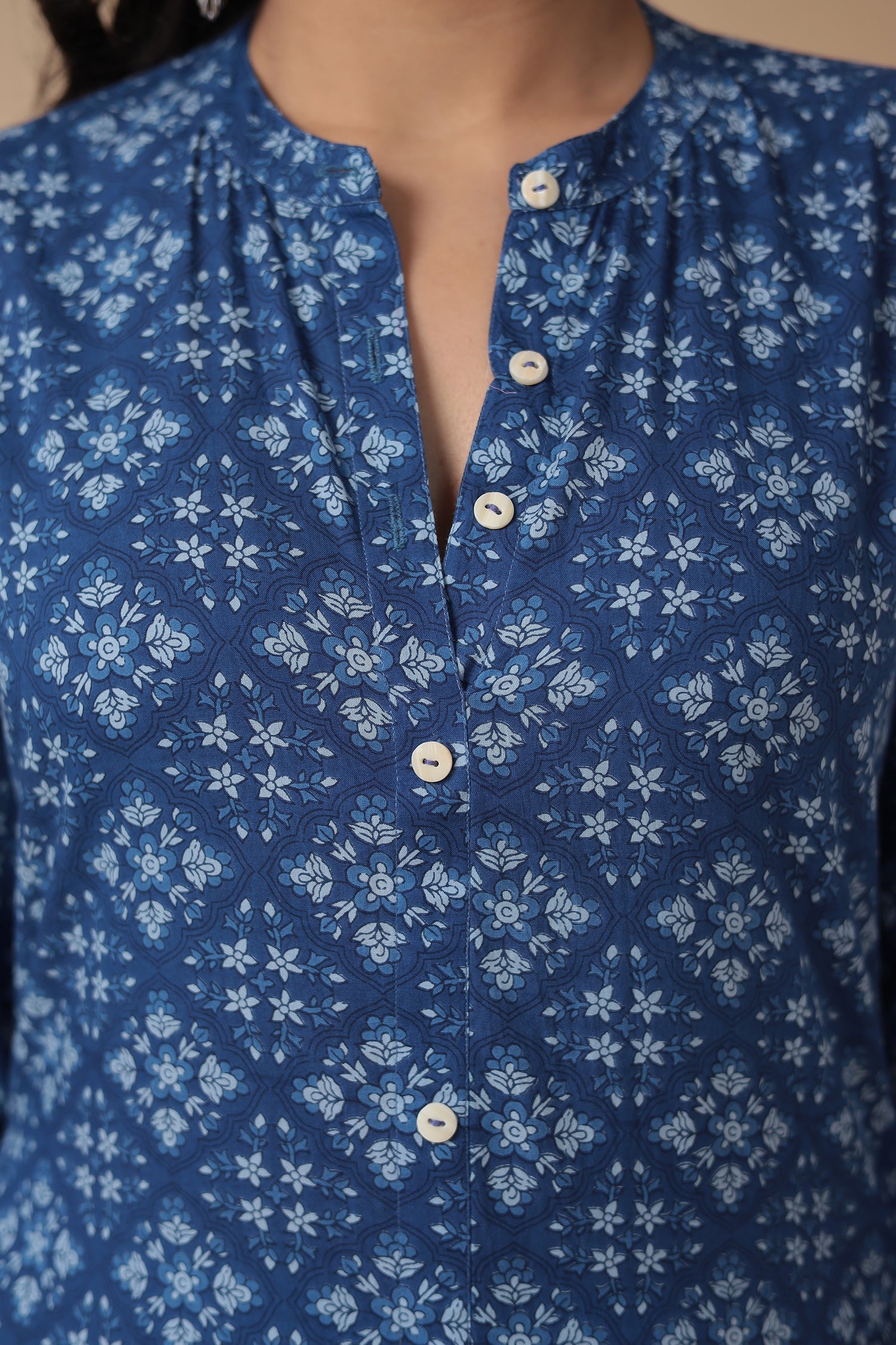 Printed Cotton Kurta Set Stitched