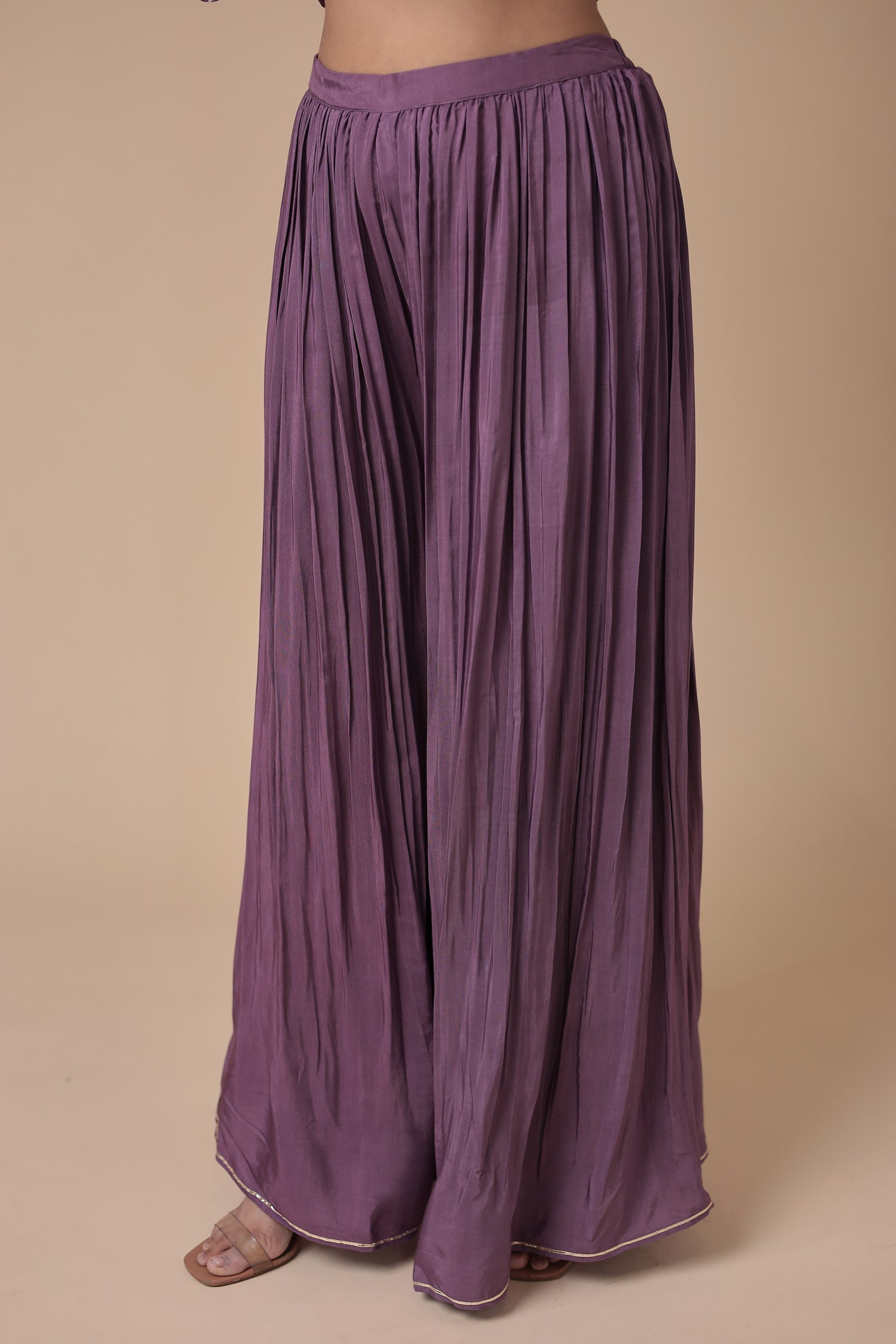 Handloom Organza Suit Embroidered with Gota Patti work