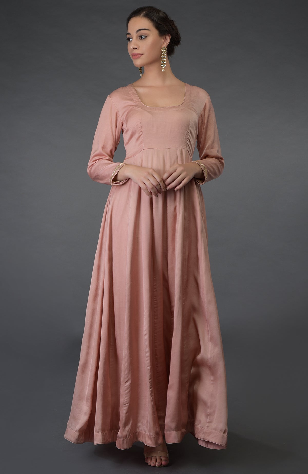 Pressed Rose Gota Patti & Zardozi Hand Embroidered Suit